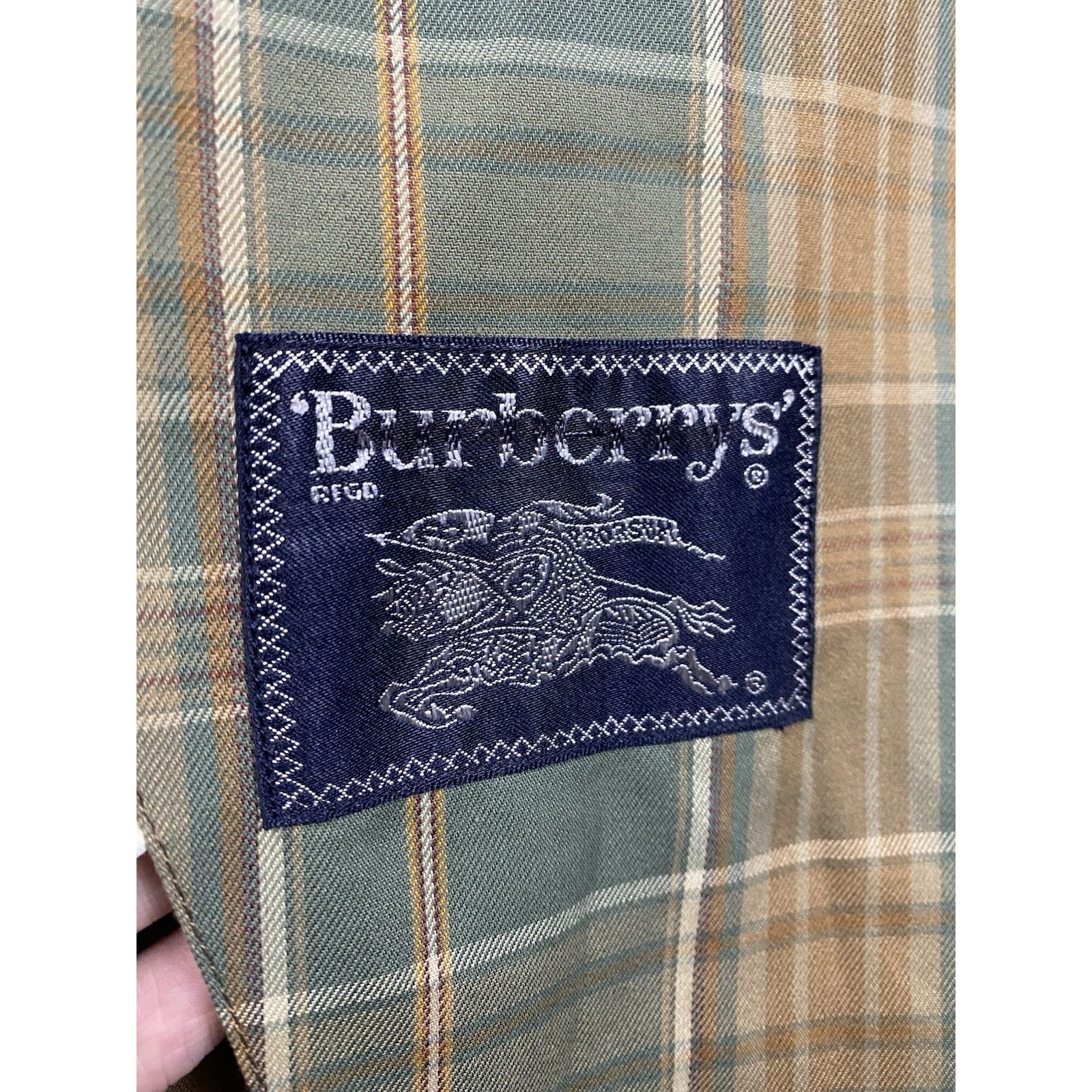 Burberry Burberry Vintage Old Money Women's Green Checked Blazer Jack Size L / US 10 / IT 46 - 9 Thumbnail