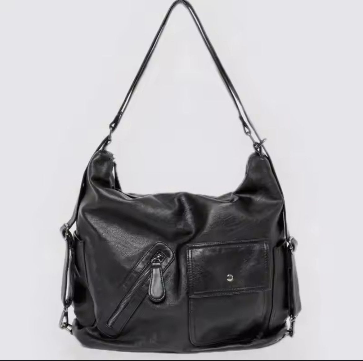 Vintage PU Leather Shoulder Bag Size ONE SIZE - 4 Thumbnail