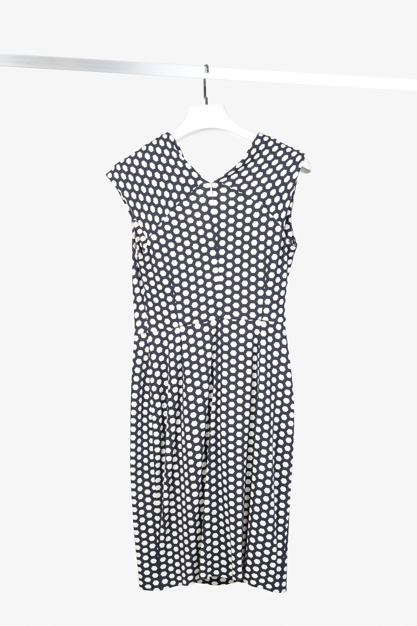 Escada Escada Diarina Marine Geometric Print Dress Size XS / US 0-2 / IT 36-38 - 2 Thumbnail