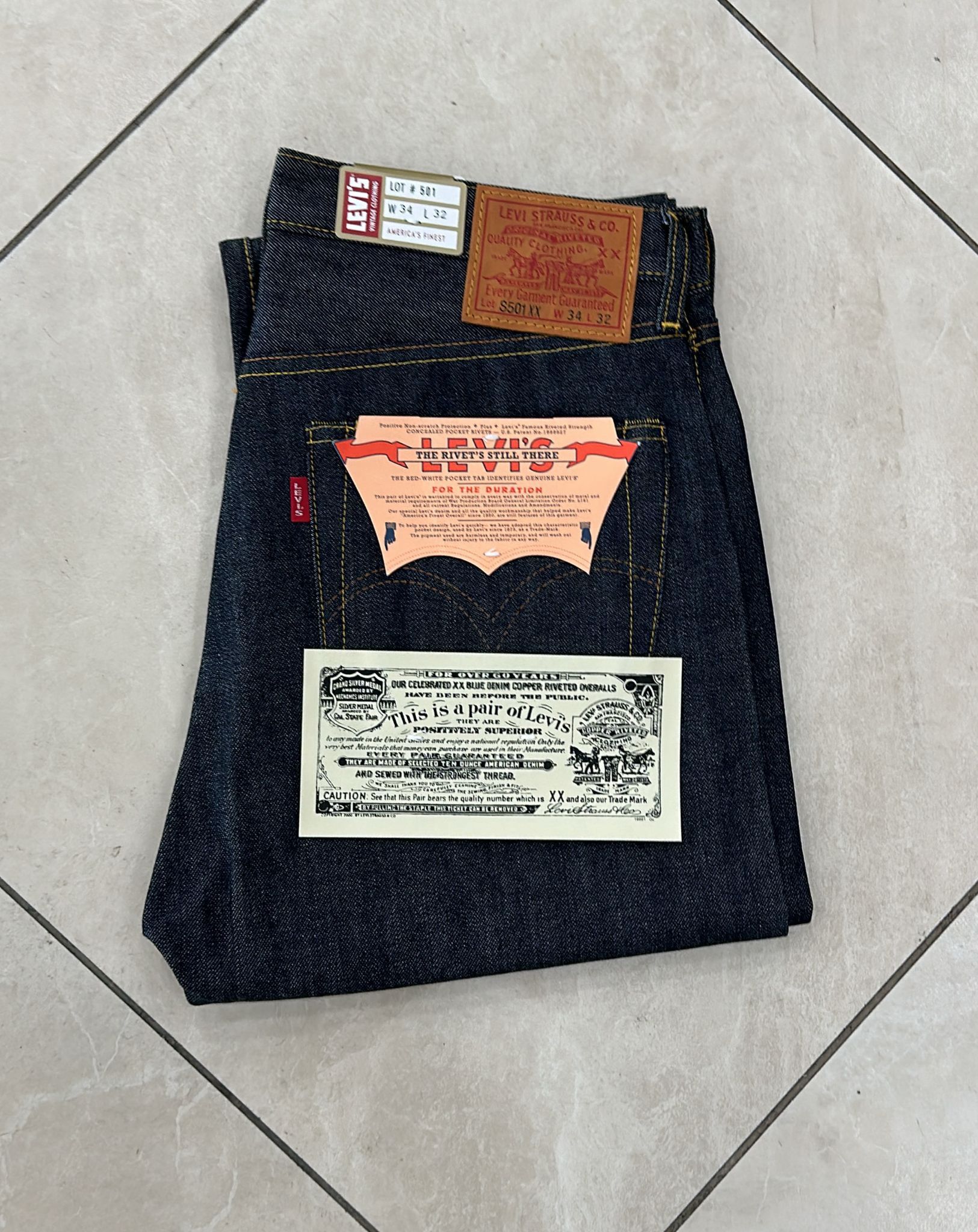 Levi's Vintage Clothing LVC Levi's Vintage Clothing 1944 S501 Perfect Imperfections Size US 34 / EU 50 - 1 Thumbnail