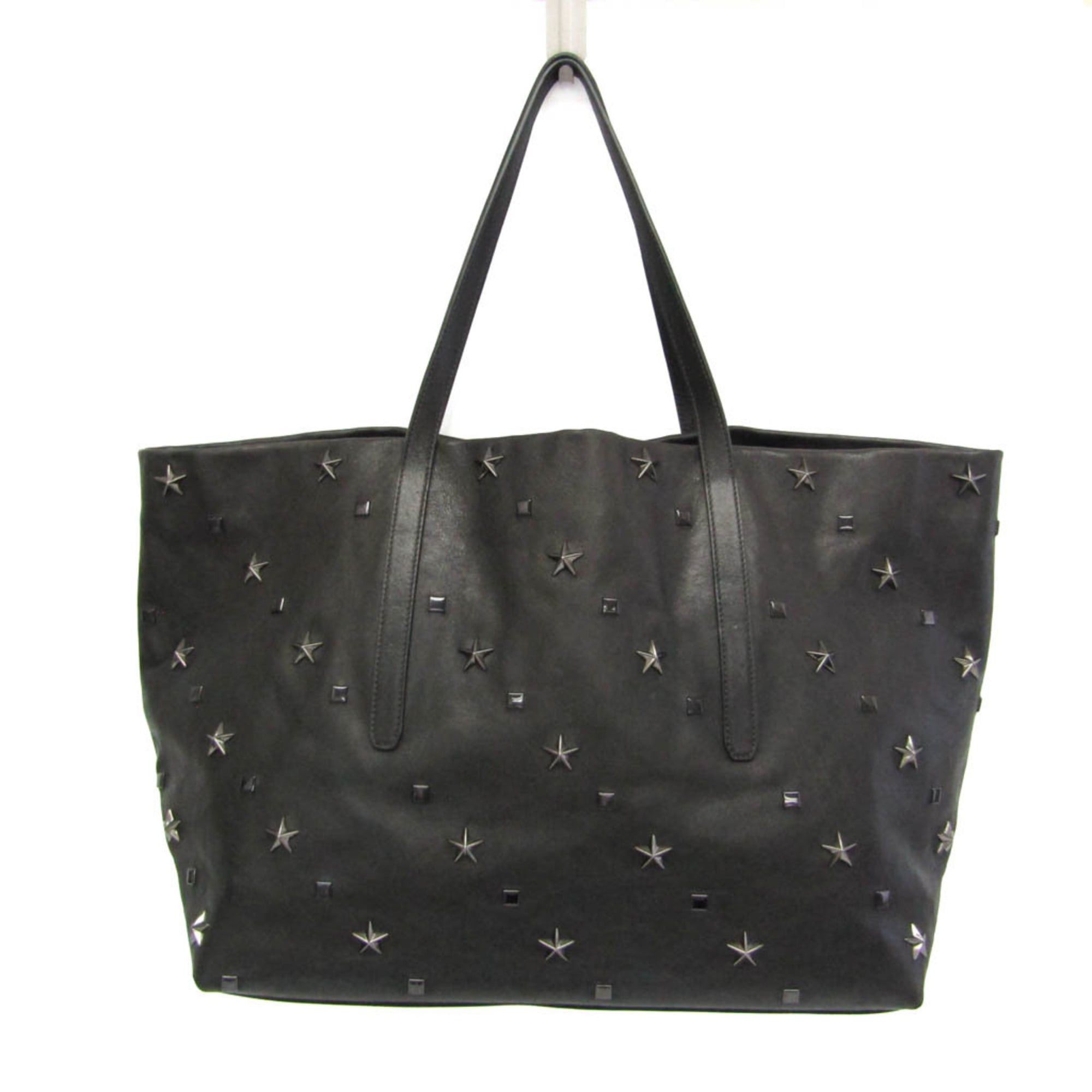Jimmy Choo Jimmy Choo Pimlico Men,Women Leather Studded Tote Bag Black Size ONE SIZE - 1 Thumbnail