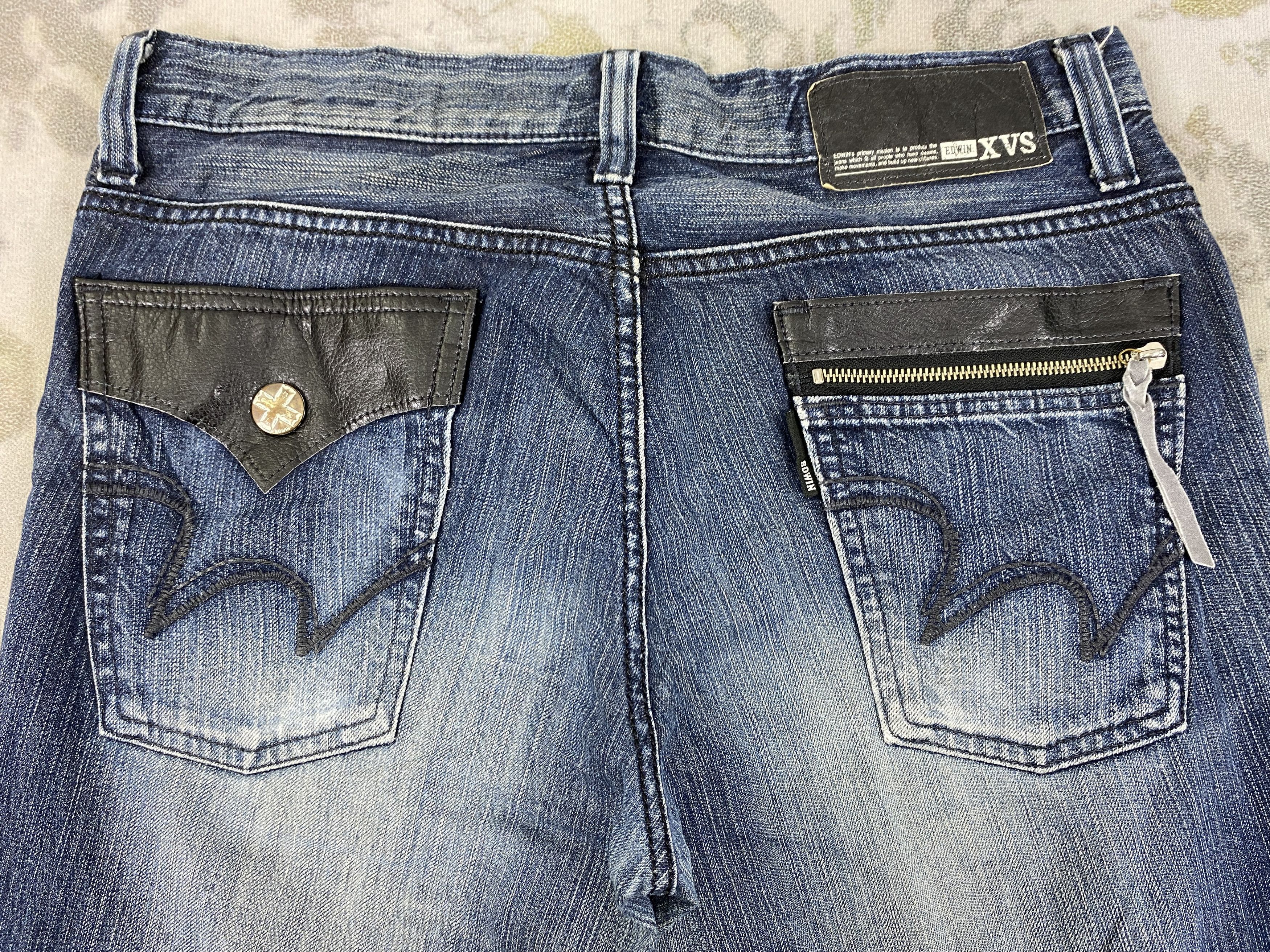 Edwin Distressed Blue Vintage Edwin Flare Jeans 35x30 Denim-JN3844 Size US 35 - 4 Thumbnail