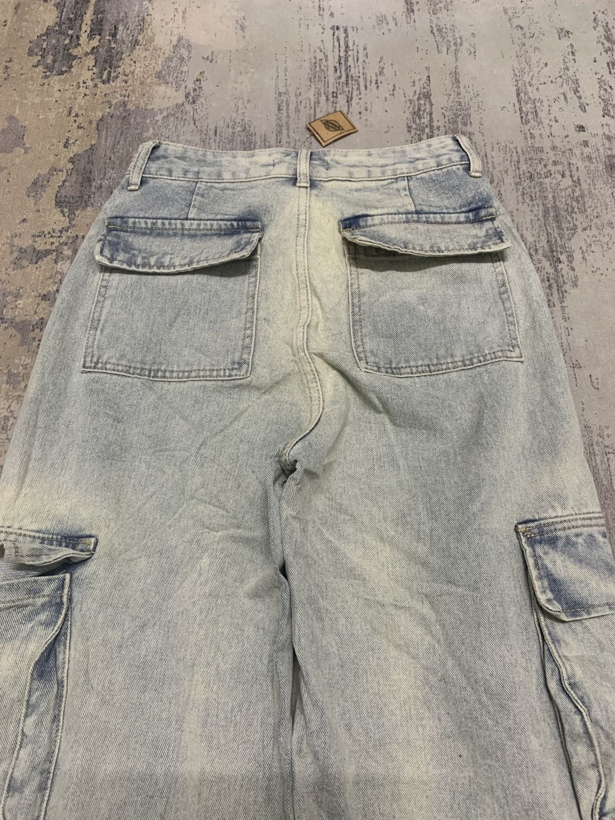 Jean Vintage Cargo Baggy Jeans Wide Leg Fit Utility Streetwear Size US 28 / EU 44 - 7 Thumbnail