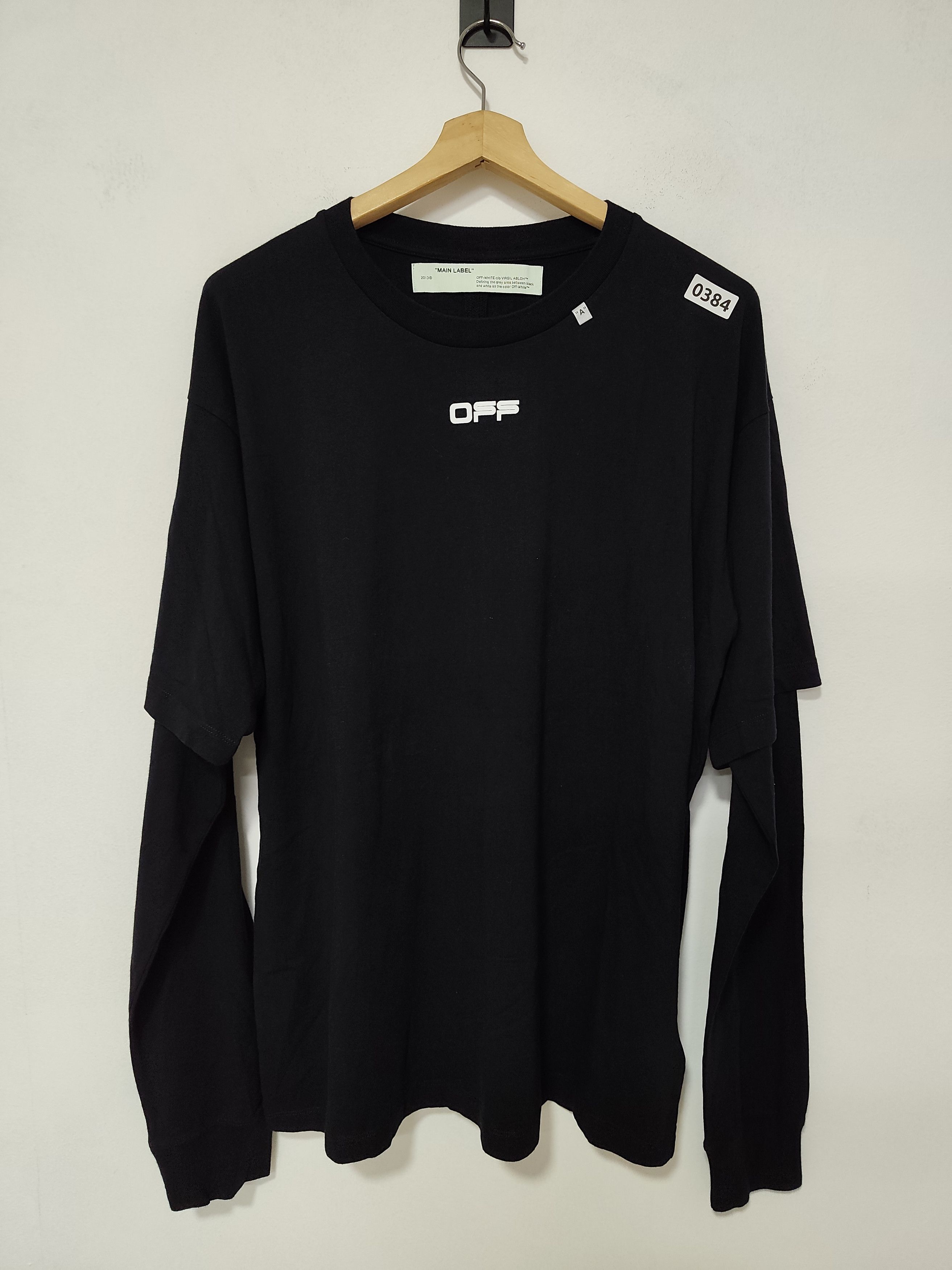 Off-White Off-White "Wavy Line Logo Double Sleeve" Size US L / EU 52-54 / 3 - 8 Thumbnail