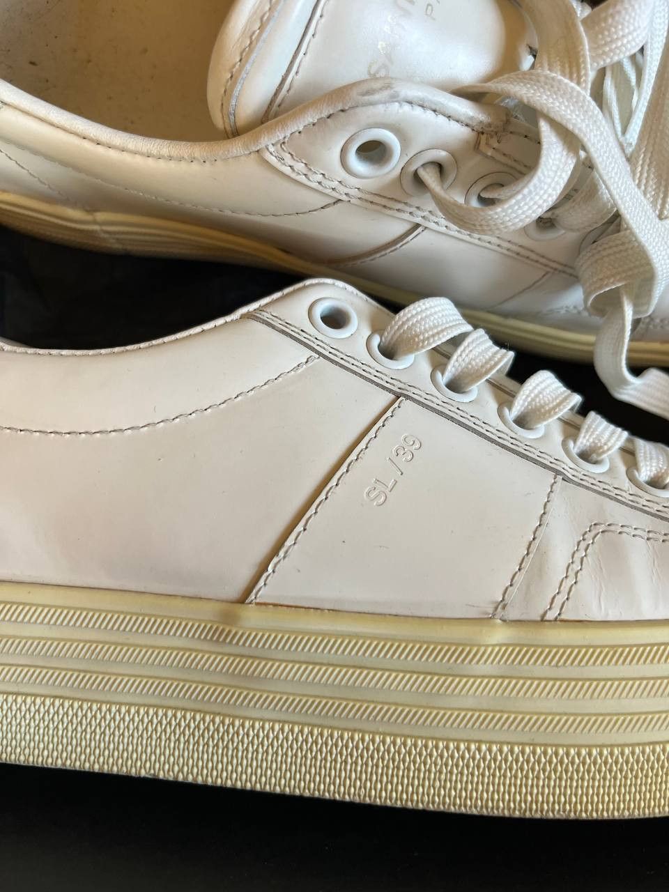 Hedi Slimane × Saint Laurent Paris Saint Laurent SL/39 Platform Leather Court Shoes Size US 6 / IT 36 - 5 Thumbnail