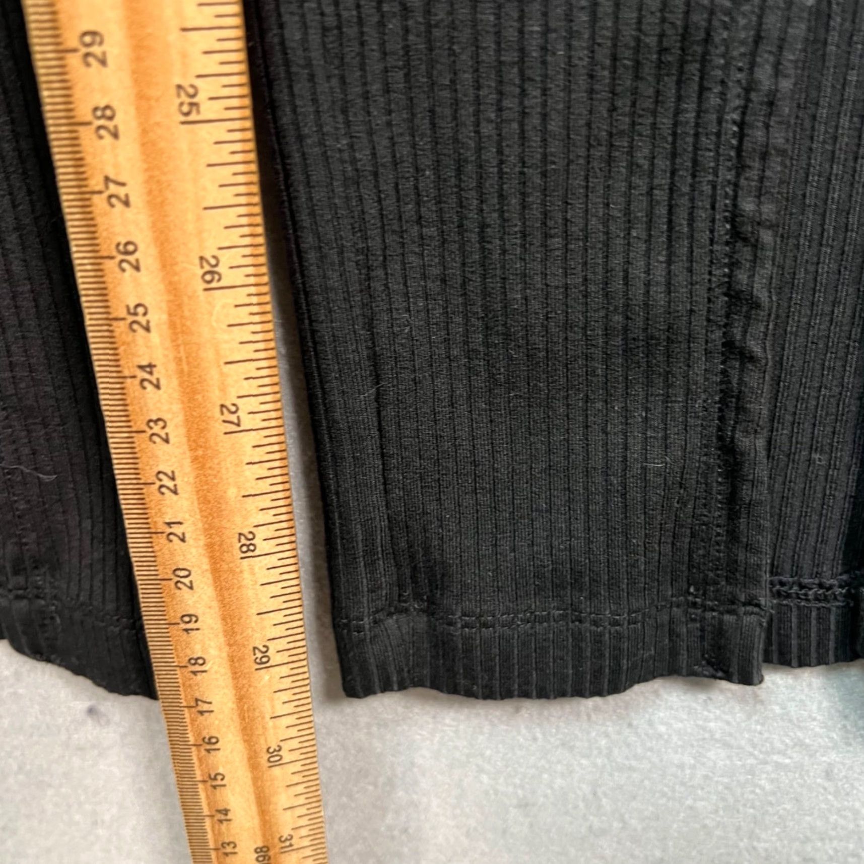 Reformation Reformation Womens XS Black Ribbed Knit Split Hem Straight Leg Pants - Womens XS Black Knit Pants Size 26" / US 2 / IT 38 - 7 Thumbnail