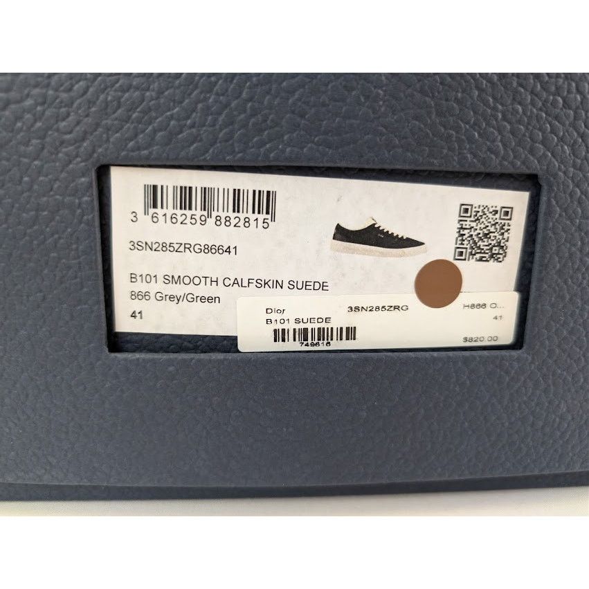 Dior o1rshd1 Leather Low Top Sneaker in Grey / Green Size US 8 / EU 41 - 24 Thumbnail
