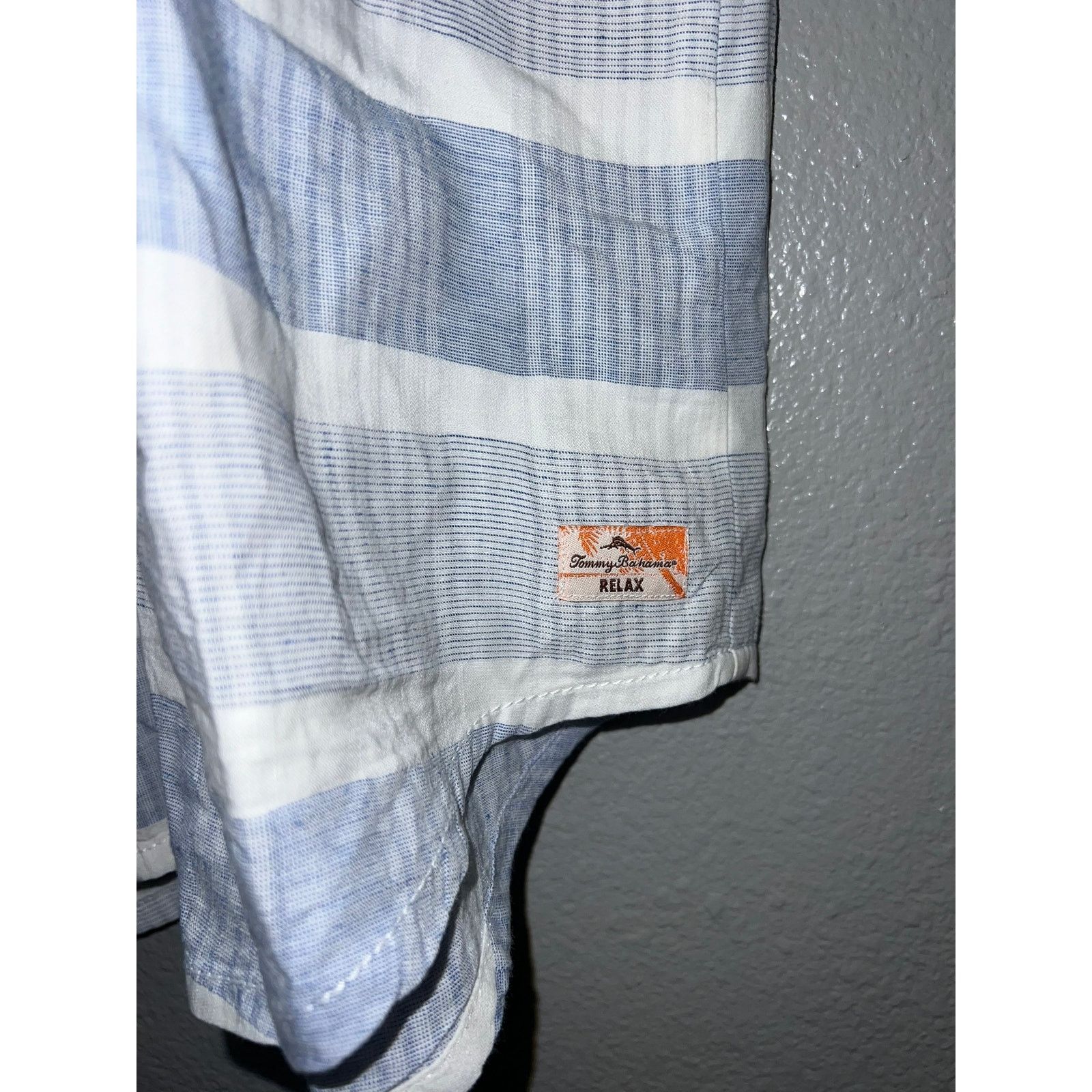 Tommy Bahama Tommy Bahama Relax Button Up Shirt Blue White Top mens XL Size US XL / EU 56 / 4 - 5 Thumbnail