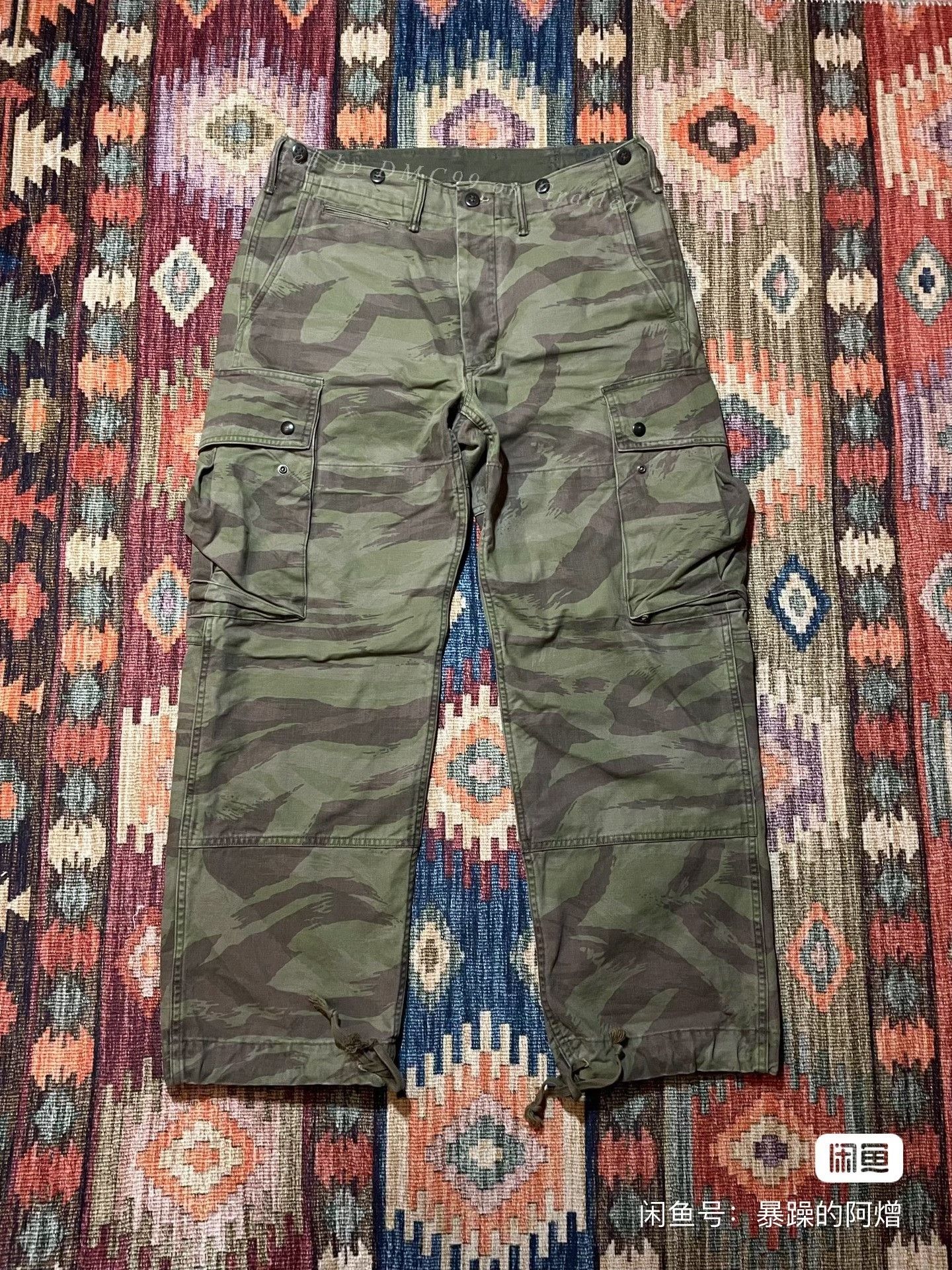 RRL Ralph Lauren RRL Twill Distressed Camo Cargo Pants Size US 34 / EU 50 - 1 Thumbnail