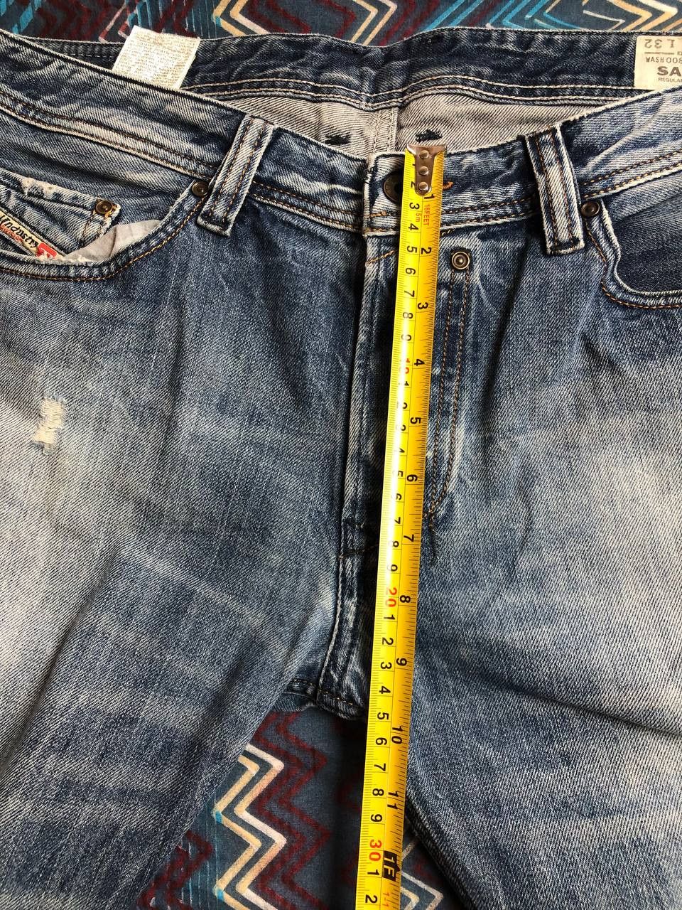 Diesel × Vintage Vintage Y2K Diesel Washed Distressed Denim Jeans Slim Size US 33 - 14 Thumbnail