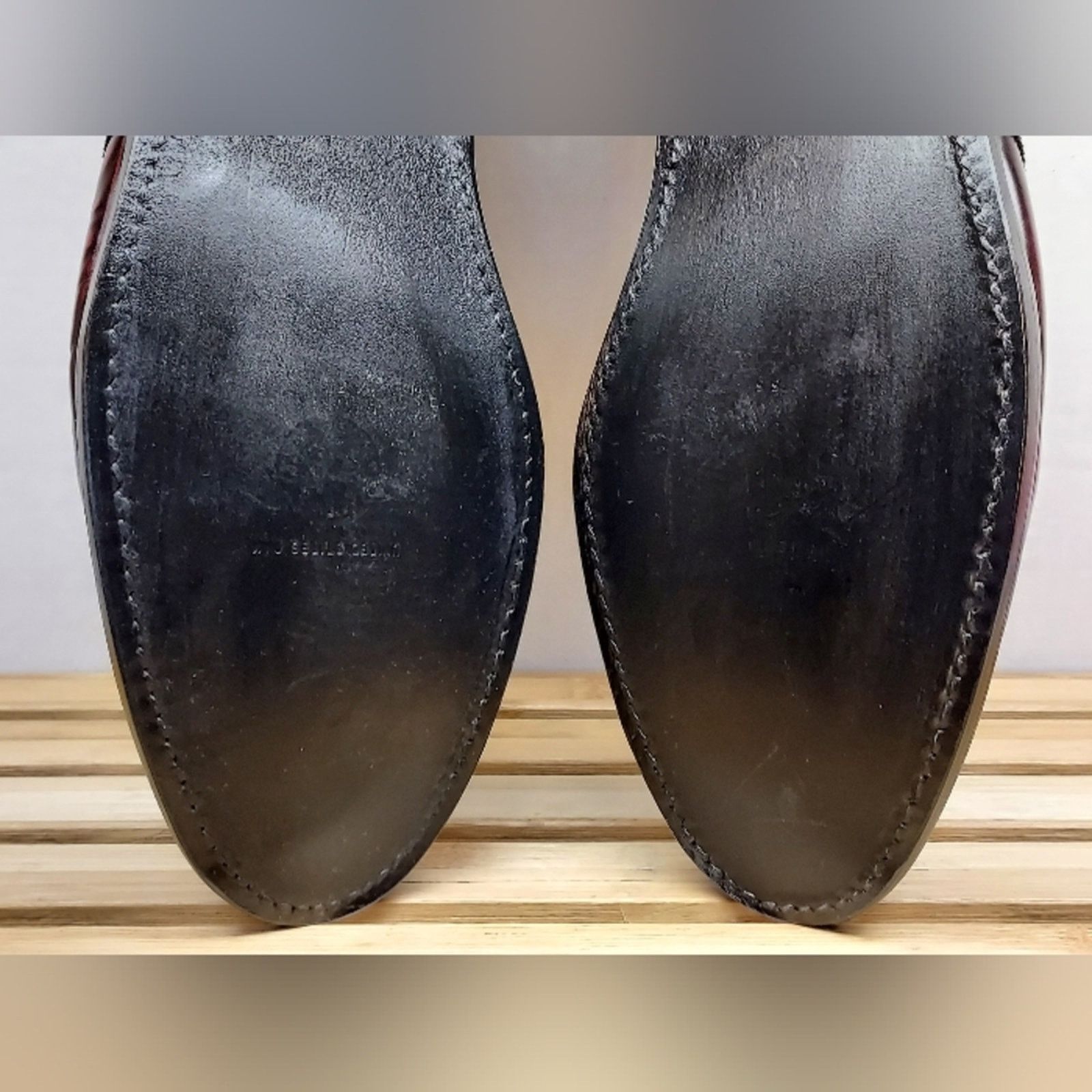 Johnston & Murphy Johnston & Murphy Mens Saddle Burgandy Oxford Shoes Size 14 Size US 14 / EU 47 - 9 Thumbnail