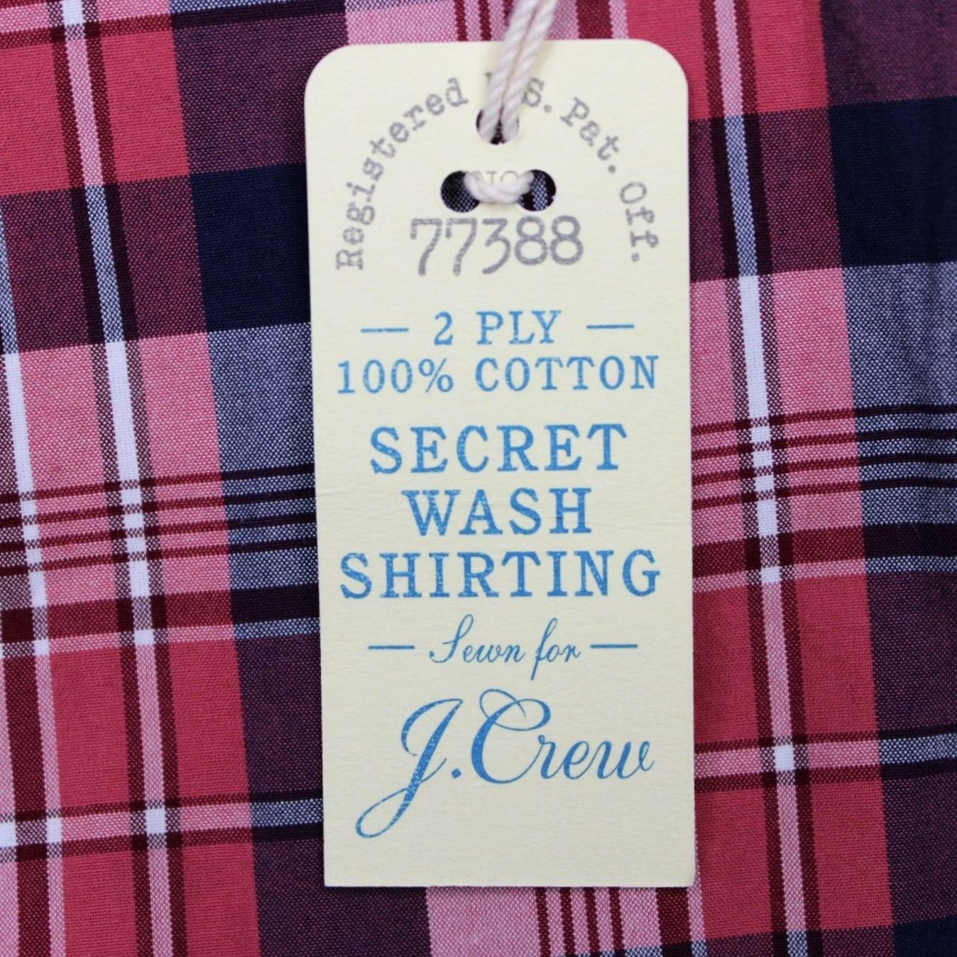 J.Crew J. Crew Shirt Mens XL Red/Blue Plaid Button-Up Slim Fit Cotton Long Sleeve Size US XL / EU 56 / 4 - 7 Thumbnail