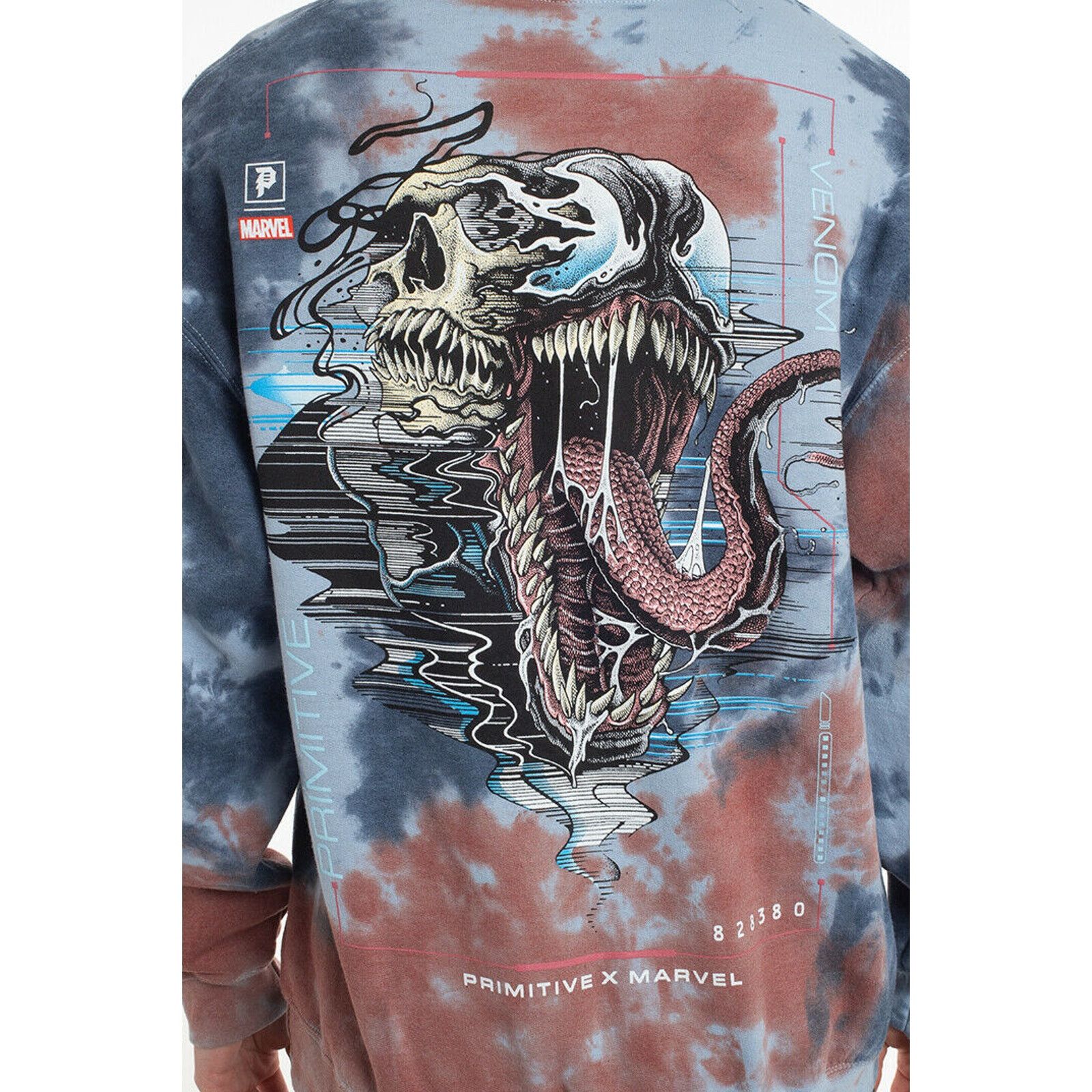 Primitive Primitive Men's X Marvel Venom Washed Tie Dye Blue Hoodie Size US M / EU 48-50 / 2 - 1 Thumbnail