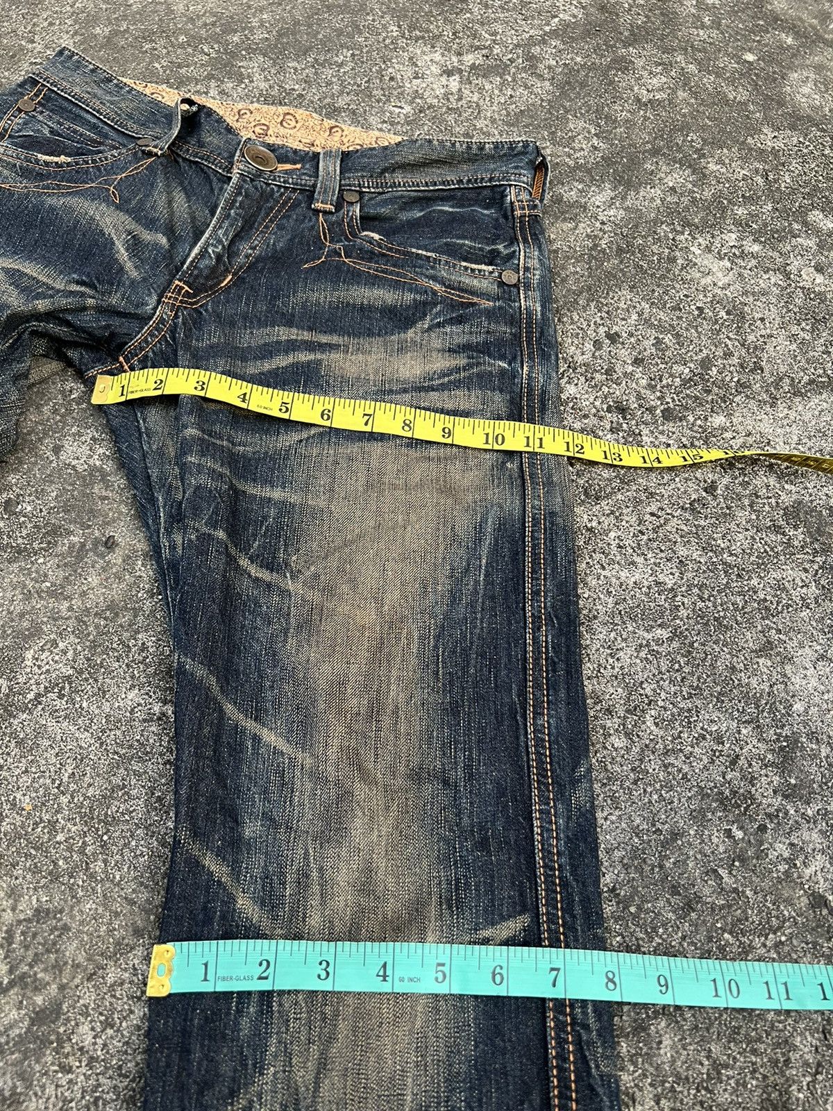 Edwin × If Six Was Nine × Japanese Brand EDWIN 503 BLUE TRIP PUNK JEANS VERY RARE Size US 31 - 16 Thumbnail