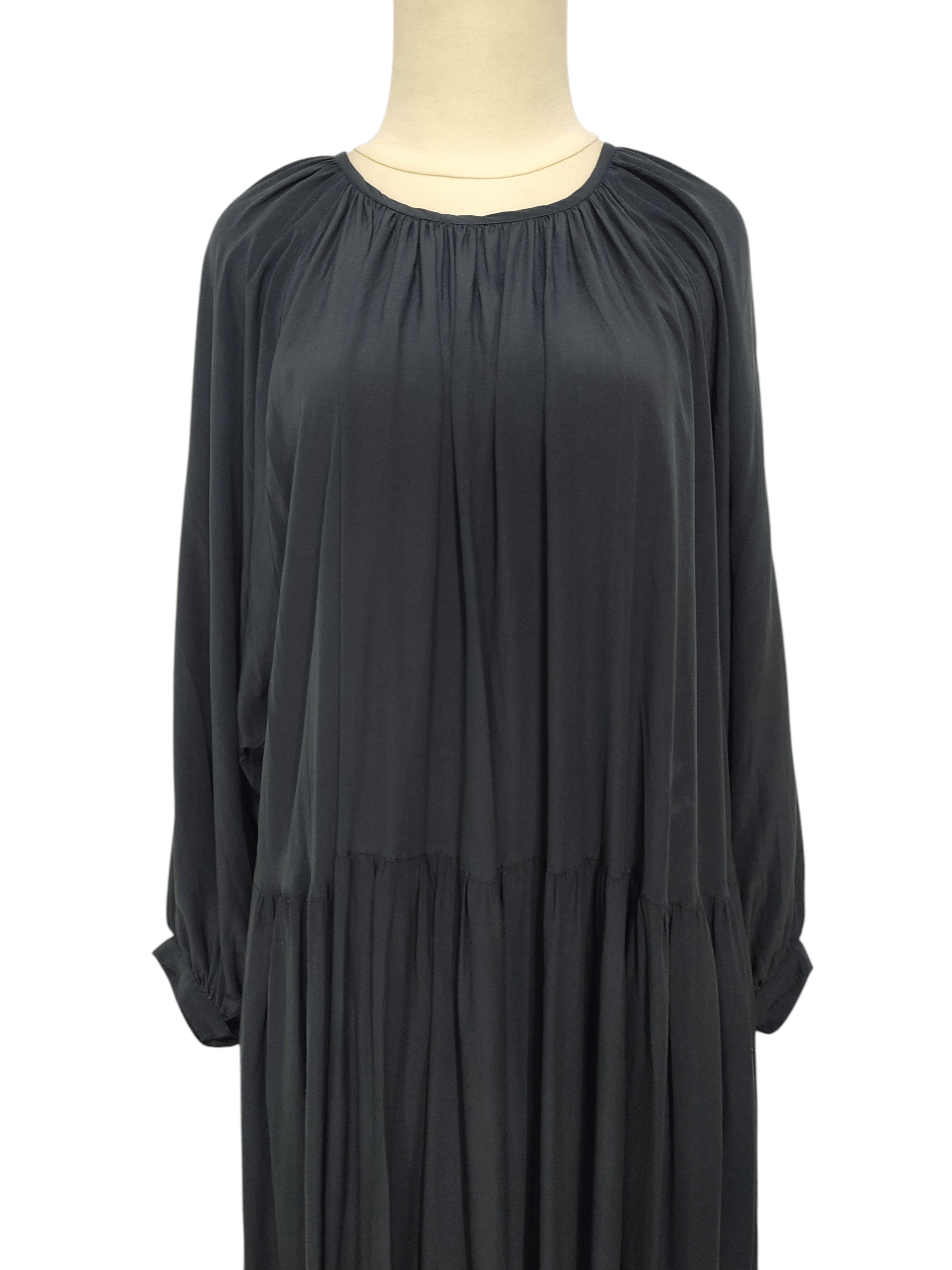 Comme des Garcons ARCHIVE📕 90s CDG Pleated Sculptural Gathered Monastic Dress Size L / US 10 / IT 46 - 4 Thumbnail
