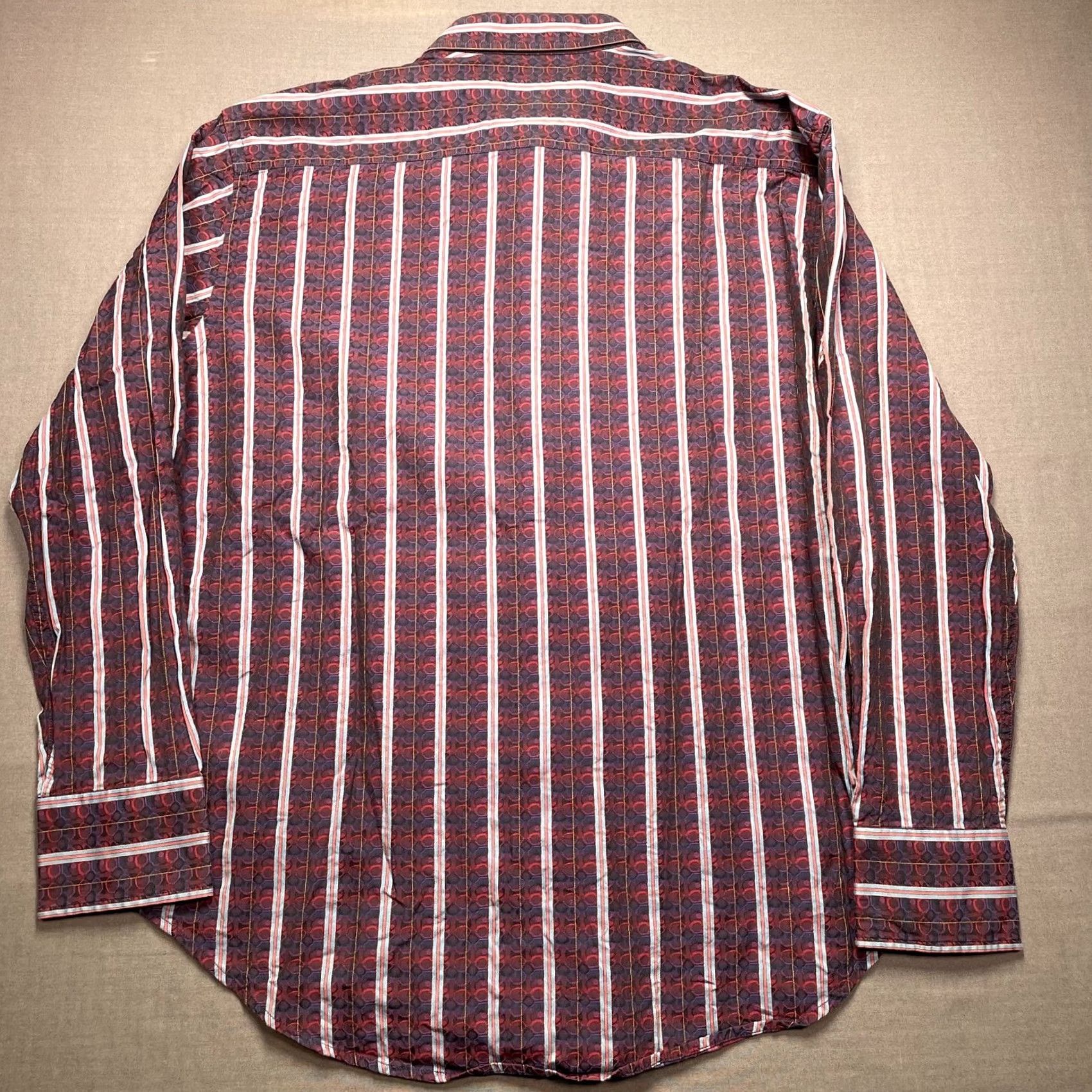 Robert Graham Robert Graham Shirt Mens Large Multicolor Stripe Classic Fit Long Sleeve Cotton Shirt Size US L / EU 52-54 / 3 - 7 Thumbnail