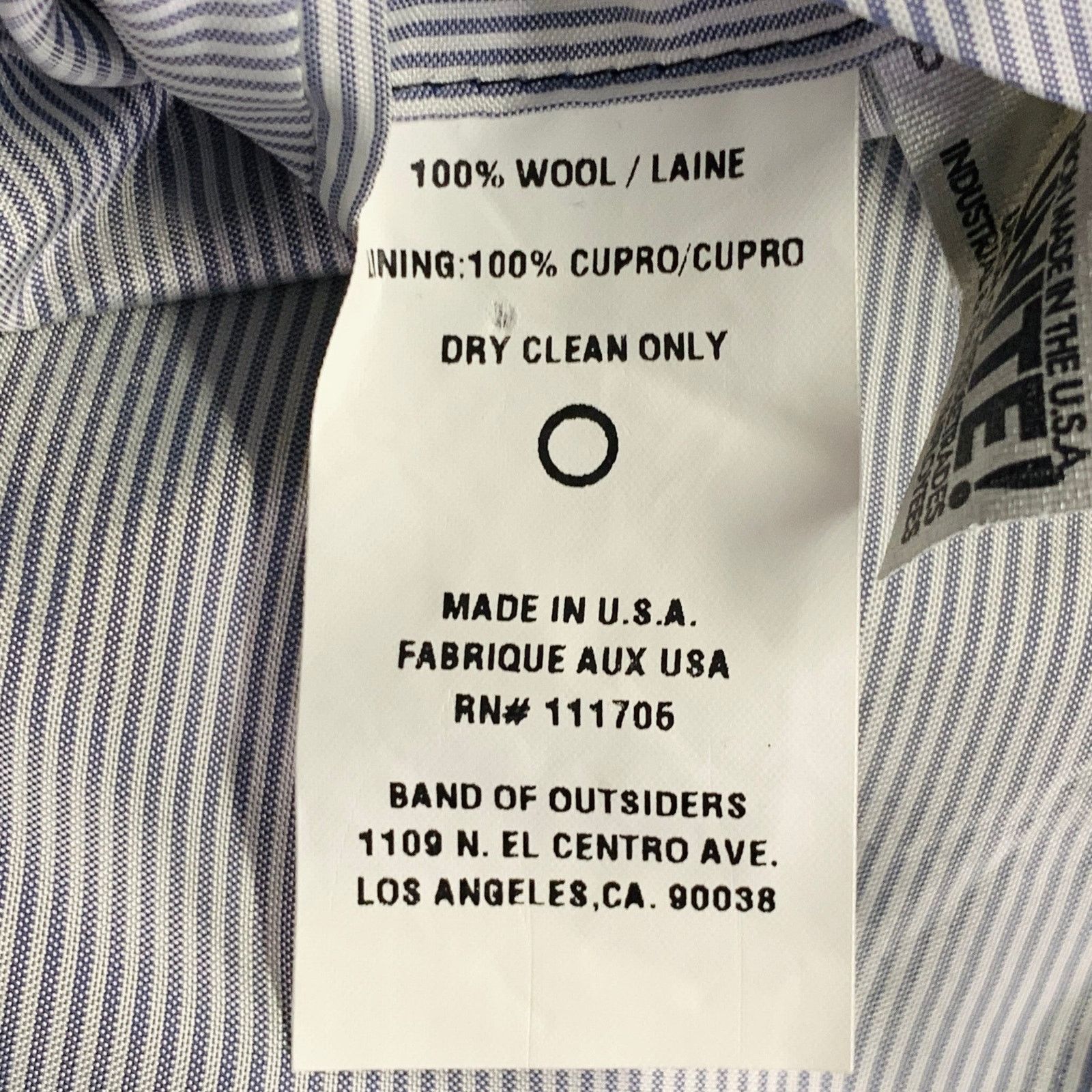Band Of Outsiders BAND OF OUTSIDERS Size XS Black Twill Wool Notch Lapel Suit Size 36S - 11 Thumbnail
