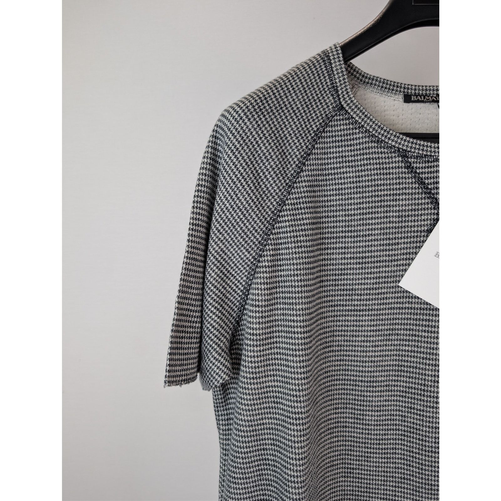 Balmain o1rshd1 Q.3 / Houndstooth Maglia Short Sleeve T-Shirt Grey Size US M / EU 48-50 / 2 - 6 Thumbnail
