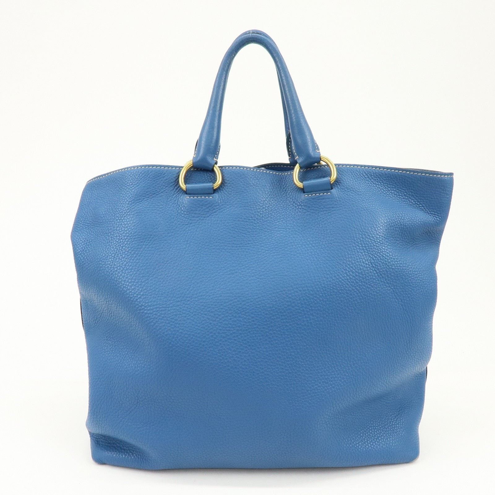 Prada Prada Vitello Daino Calfskin Shoulder Bag Blue Size ONE SIZE - 2 Thumbnail