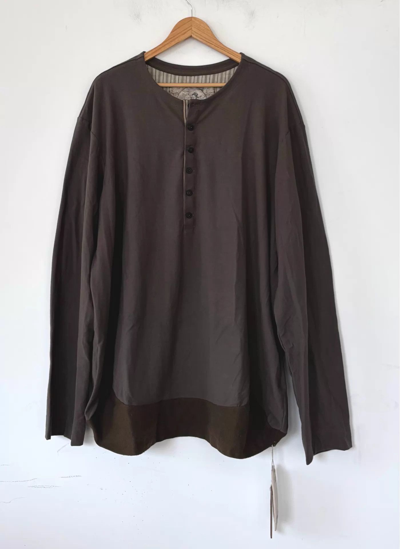 Ziggy Chen Brown Long Sleeve Button-Front Shirt Size US M / EU 48-50 / 2 - 1 Thumbnail
