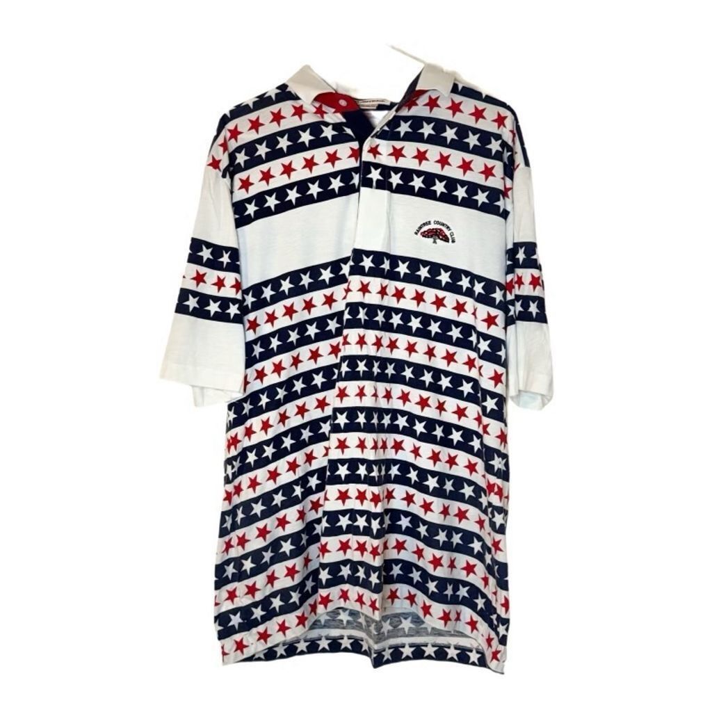 Antigua Antigua Men's XL Stars and Stripes Vintage Short Sleeve Pol Size US XL / EU 56 / 4 - 7 Thumbnail