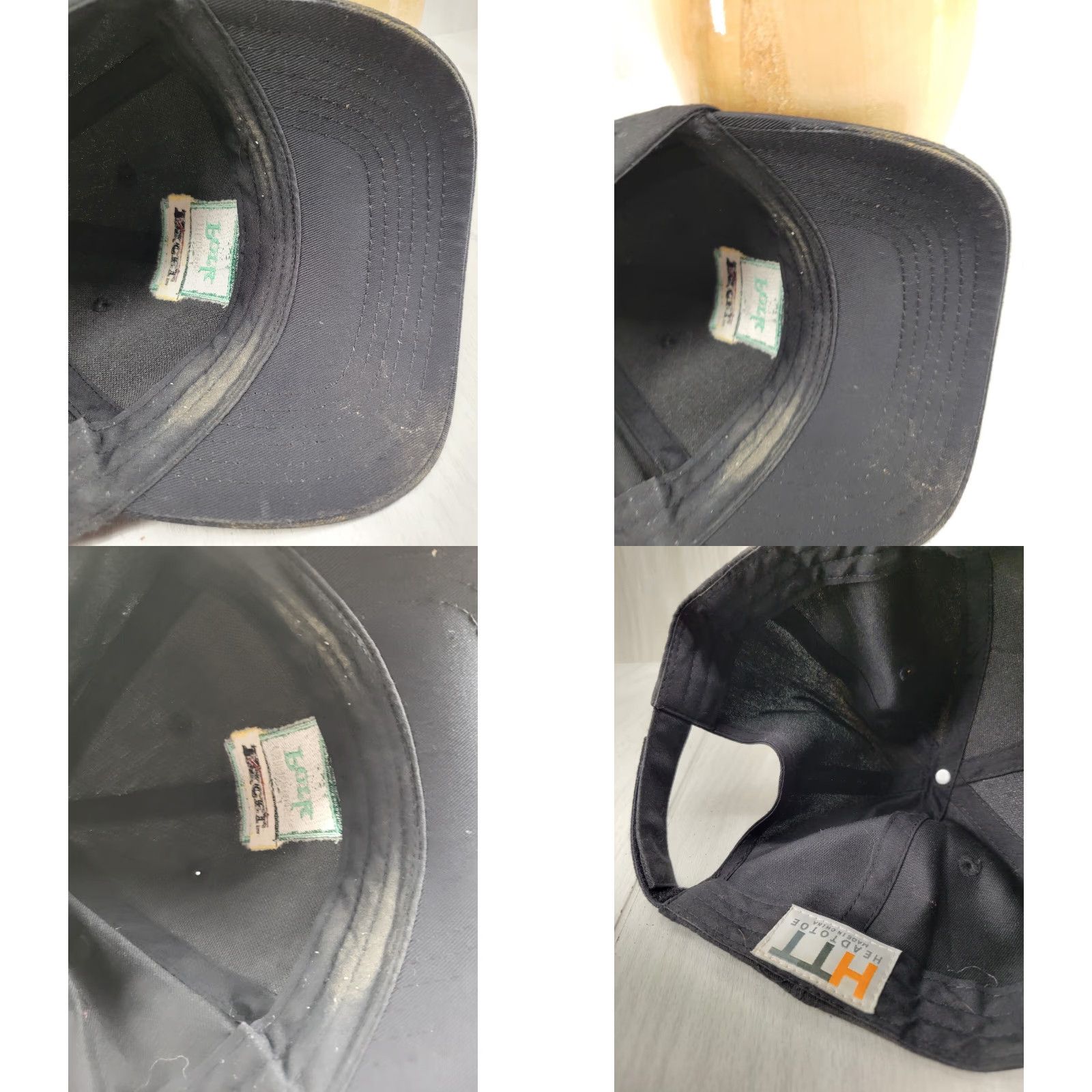 Vintage headtotoe Hat Distressed Black Trucker Hat Men One Size Black Solid Nature Garden Vintage No Size ONE SIZE - 9 Thumbnail