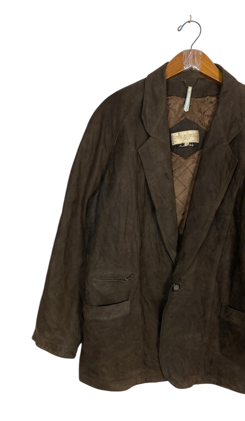 Vintage Rare‼️ Vintage Onbu de Dacco Vera Pelle Viscosa Coat Italy Size US M / EU 48-50 / 2 - 2 Thumbnail