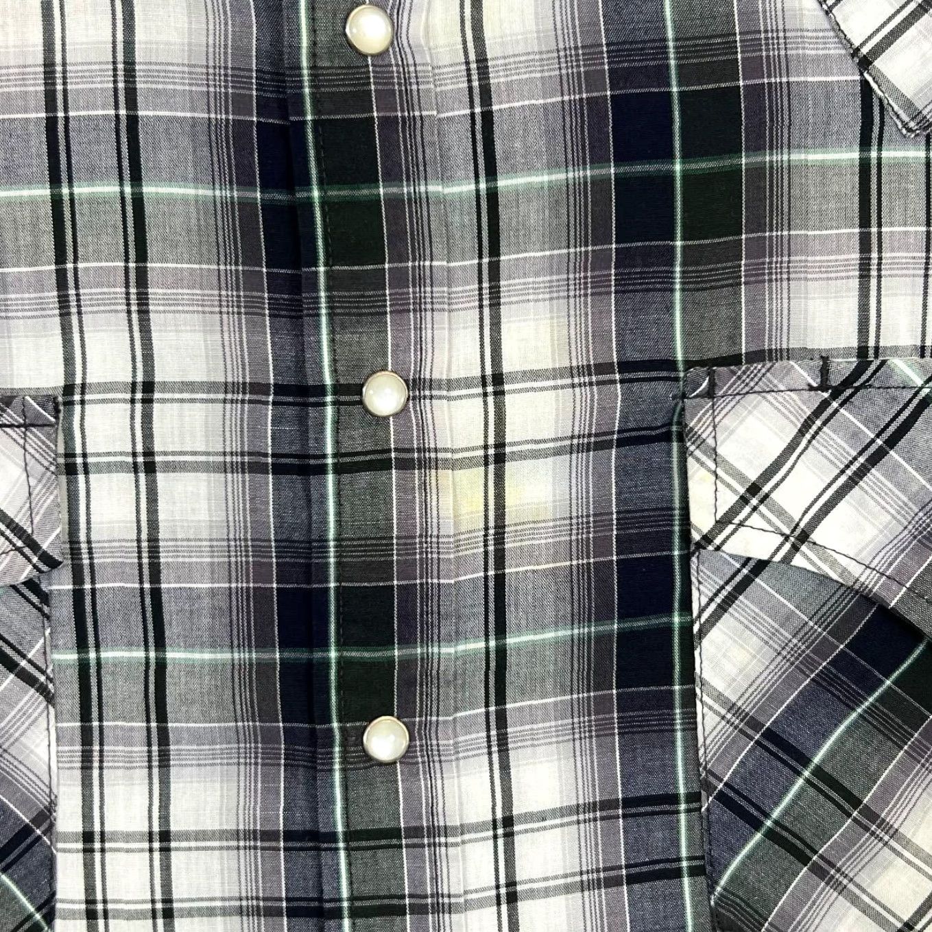 Vintage Vintage Plains Western Wear Multi Check Cowboy Popper Button Long Sleeve Shirt Large Tall XL Mens Shirt Size US L / EU 52-54 / 3 - 5 Thumbnail