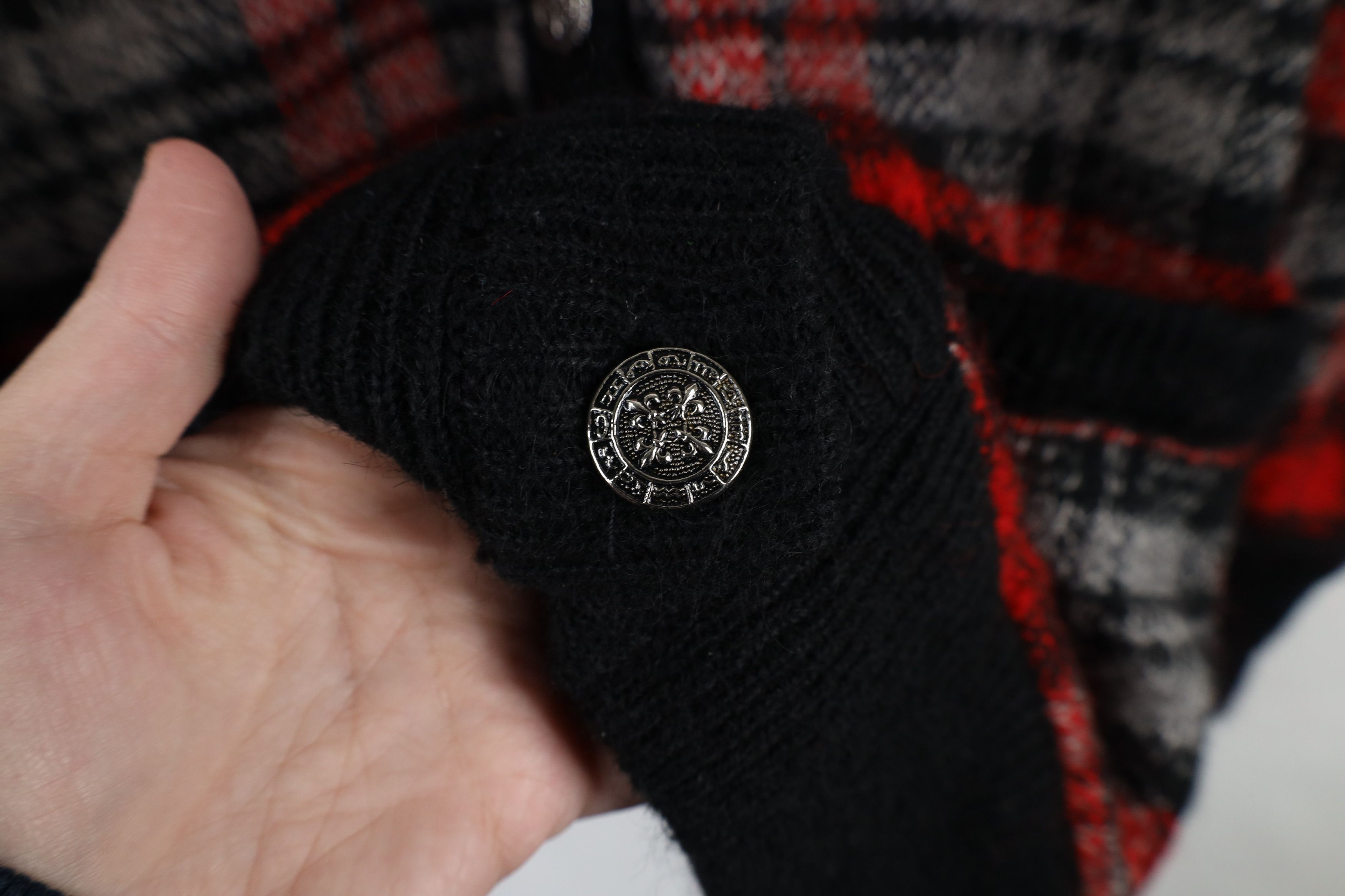 Vintage Vintage 90s Streetwear Blend Knit Cardigan Sweater Plaid Size M / US 6-8 / IT 42-44 - 6 Thumbnail