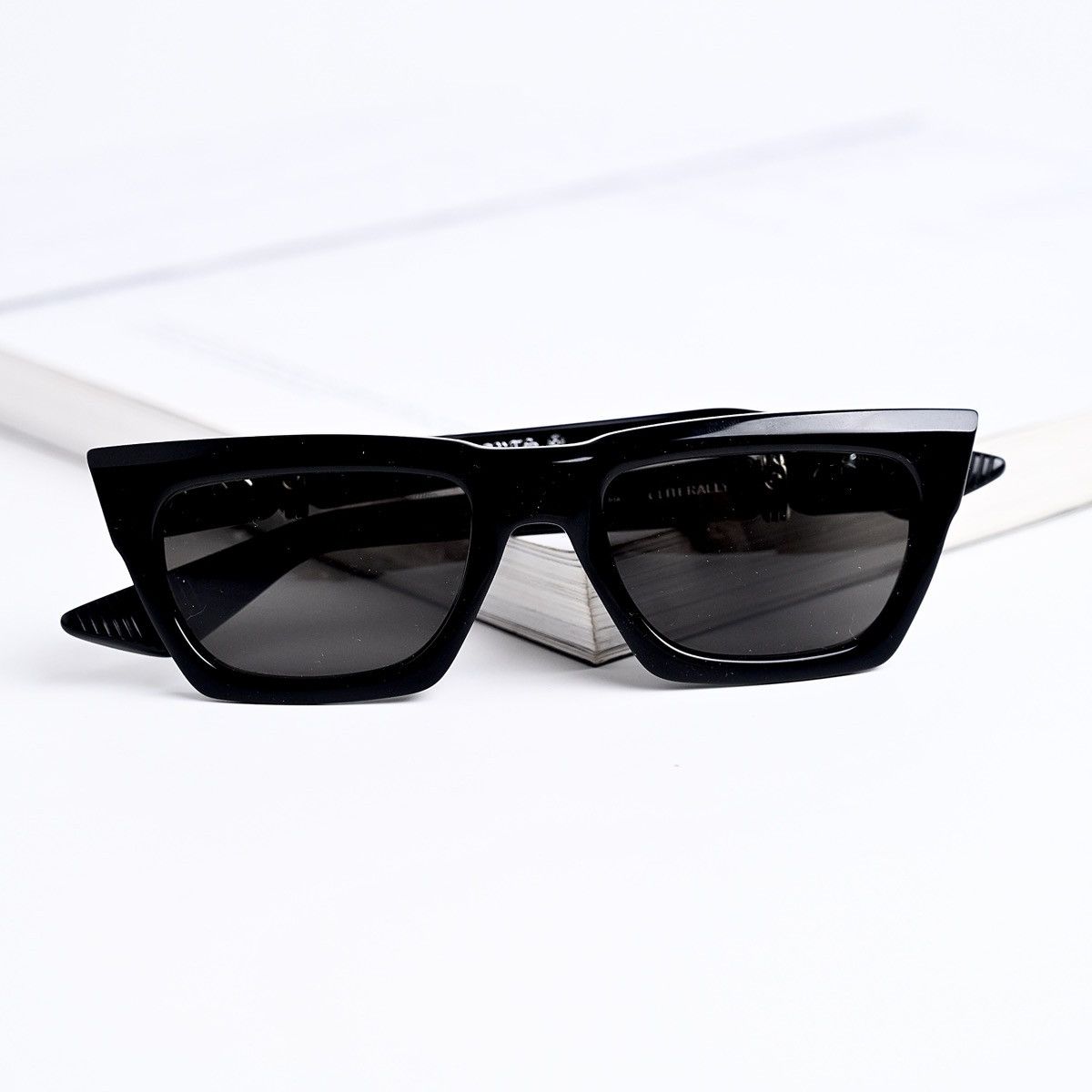 Chrome Hearts CHROME HEARTS CLITERALLY BLACK/SHINY SILVER SUNGLASSES Size ONE SIZE - 10 Thumbnail