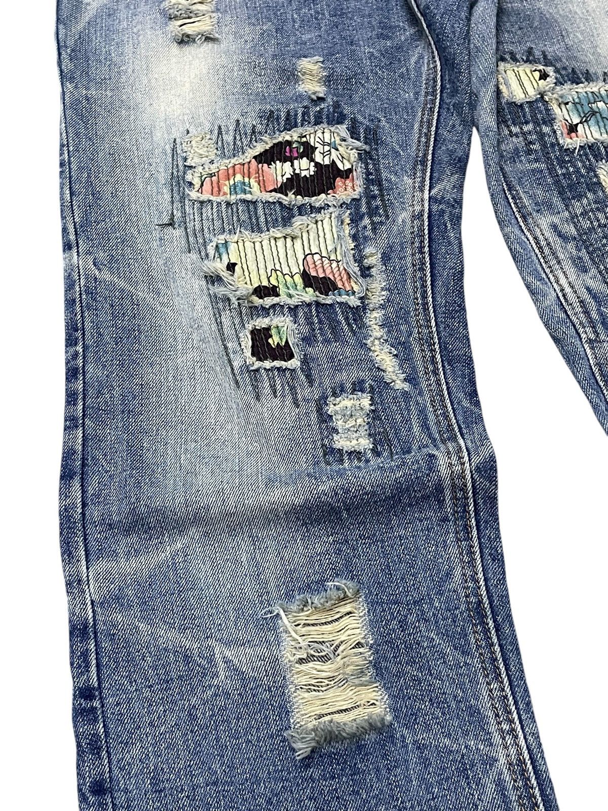 5351 POUR LES HOMMES × Hysteric Glamour Boro Heavy Stitched Japanese Brand Distressed Jeans Size US 30 / EU 46 - 8 Thumbnail