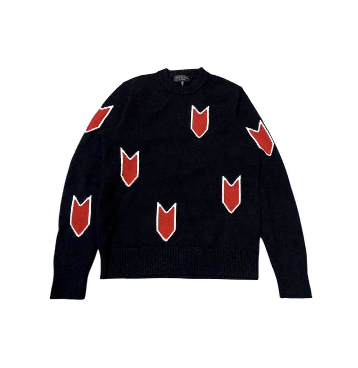 Rag & Bone Unisex Rag & Bone "Bombs" Thick Black Wool Sweater Size US M / EU 48-50 / 2 - 1 Thumbnail