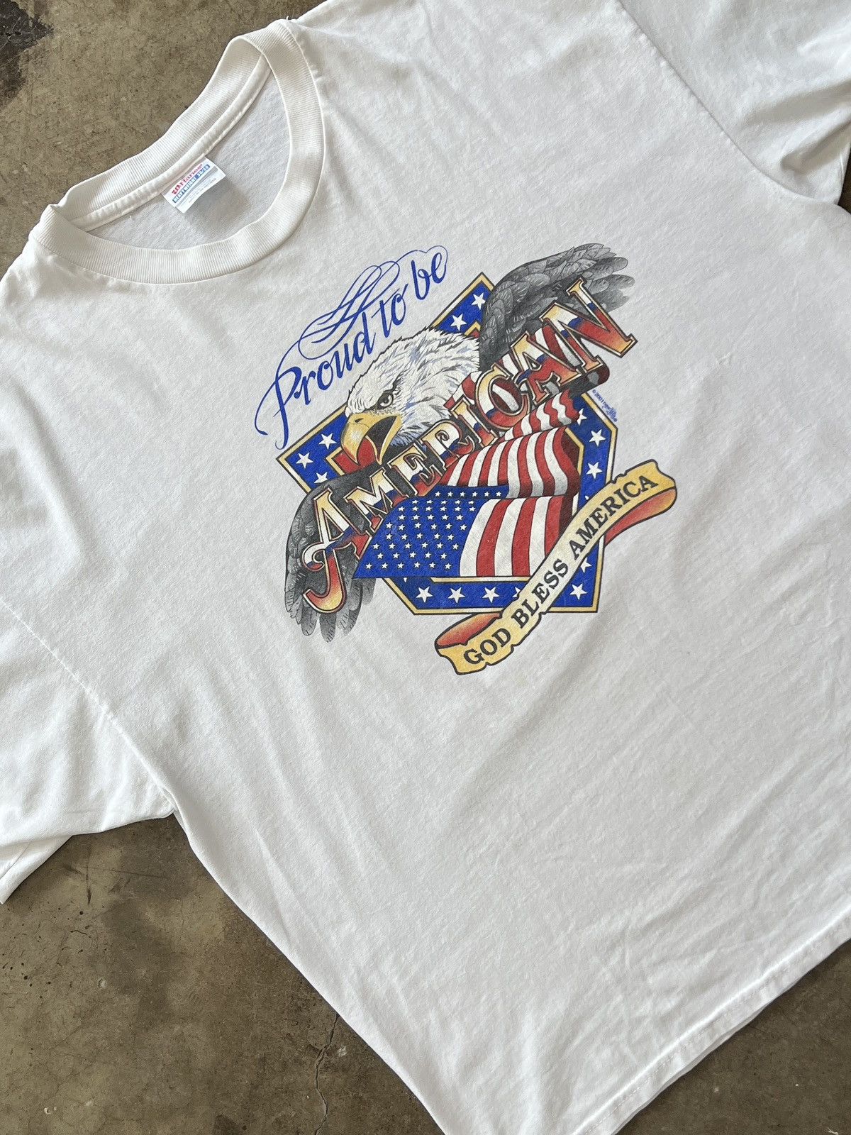 Vintage Vintage Proud to Be an American Bald Eagle Patriotic Tee XL Size US XL / EU 56 / 4 - 1 Thumbnail