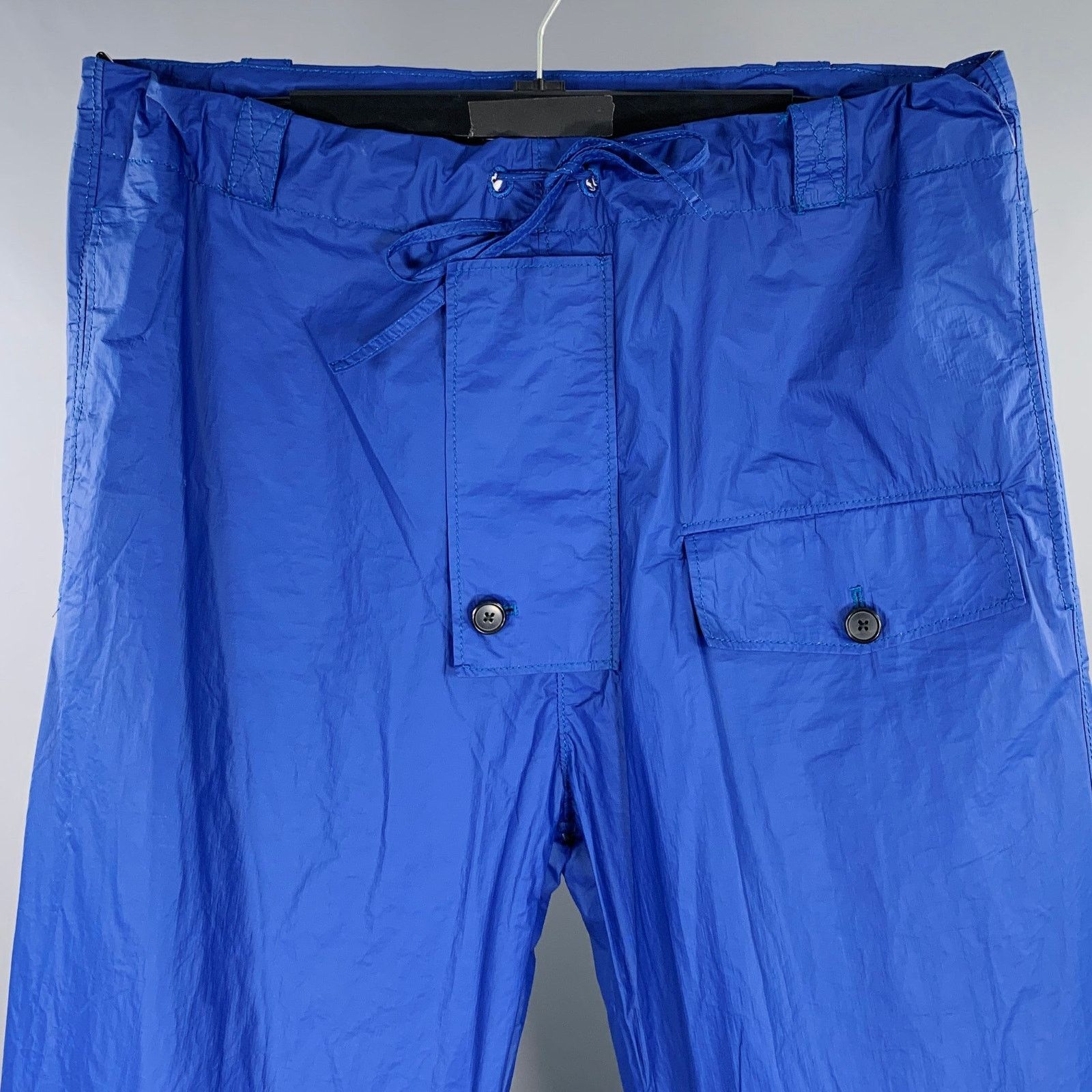Walter Van Beirendonck Size 32 Blue Polyurethane Blend Oversized Cargo Casual Pants Size US 32 / EU 48 - 2 Thumbnail