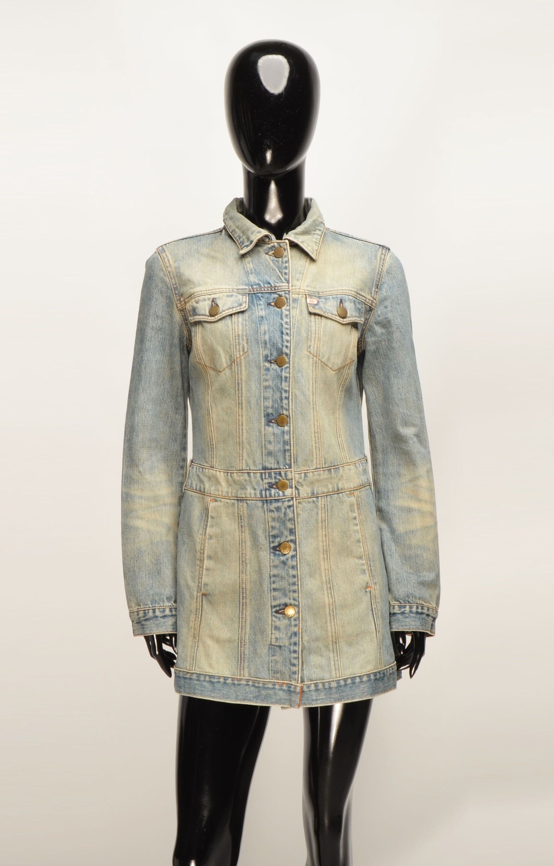 Miss Sixty Vintage Miss Sixty Y2K Blue Long Denim Jacket Size M / US 6-8 / IT 42-44 - 10 Thumbnail