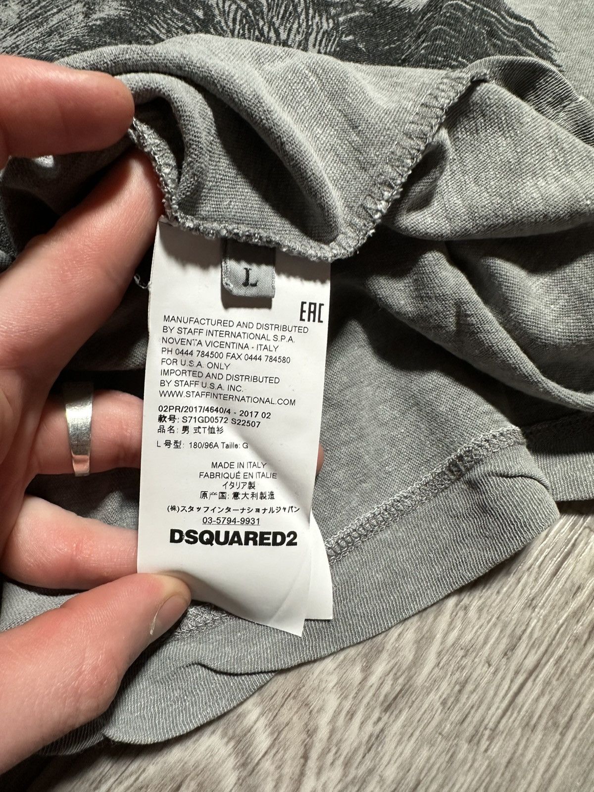 Designer × Dsquared2 Dsquared2 WTF Bear Logo Tee Size US L / EU 52-54 / 3 - 4 Thumbnail
