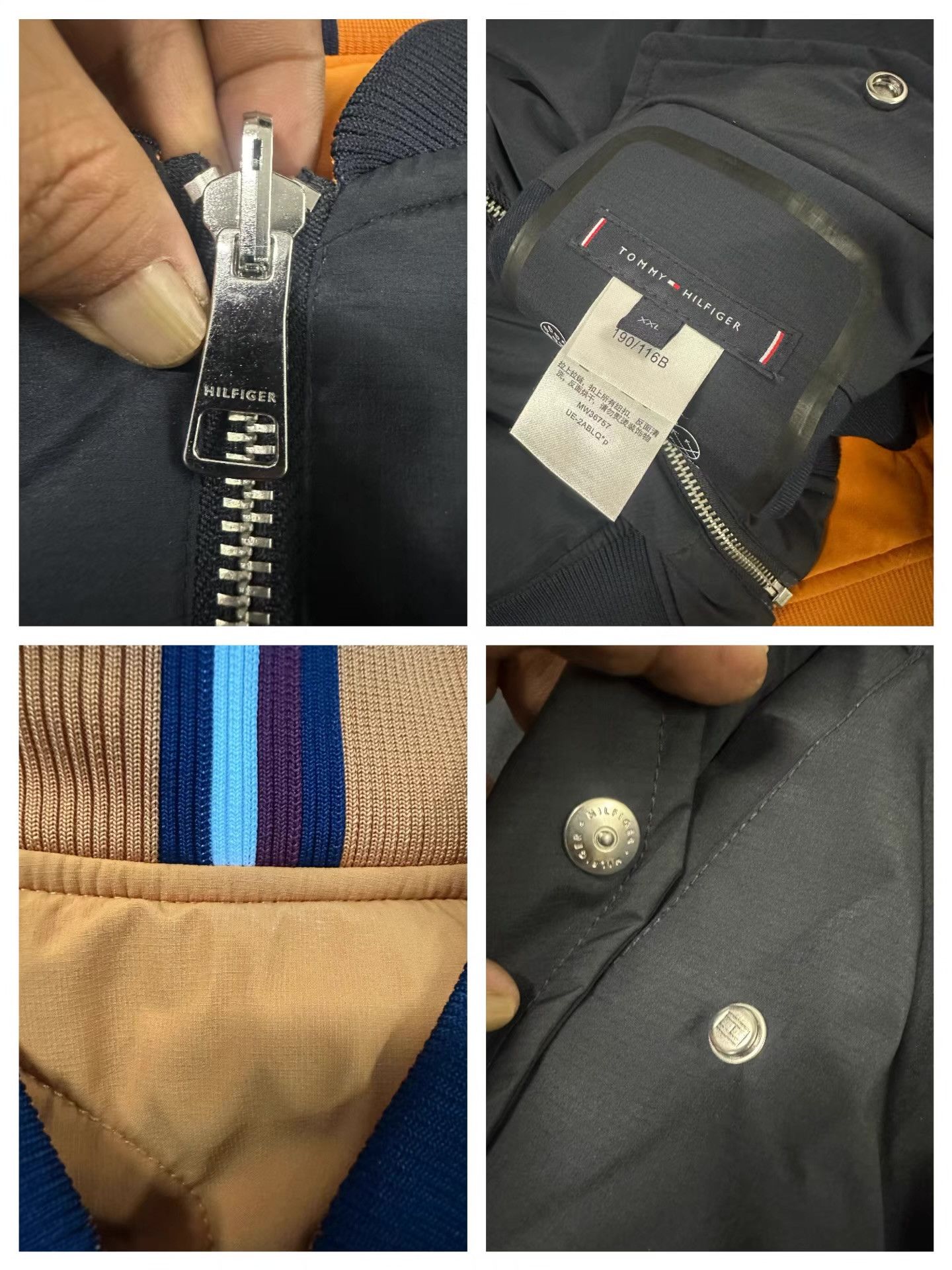 Tommy Hilfiger TOMMY HILFIGER Reversible Bomber Padded Jacket Ｑ22 Size US XXL / EU 58 / 5 - 2 Thumbnail