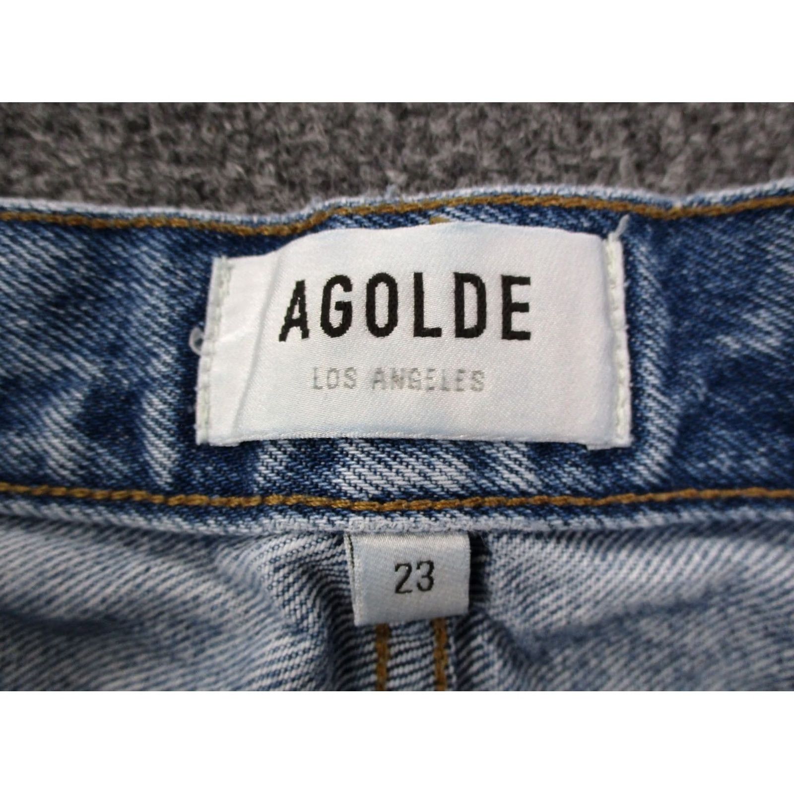 Agolde Agolde Jeans Womens 23 Denim Anthropologie Mid Rise Skinny Distressed Raw Hem Size 42" / US 20 - 7 Thumbnail