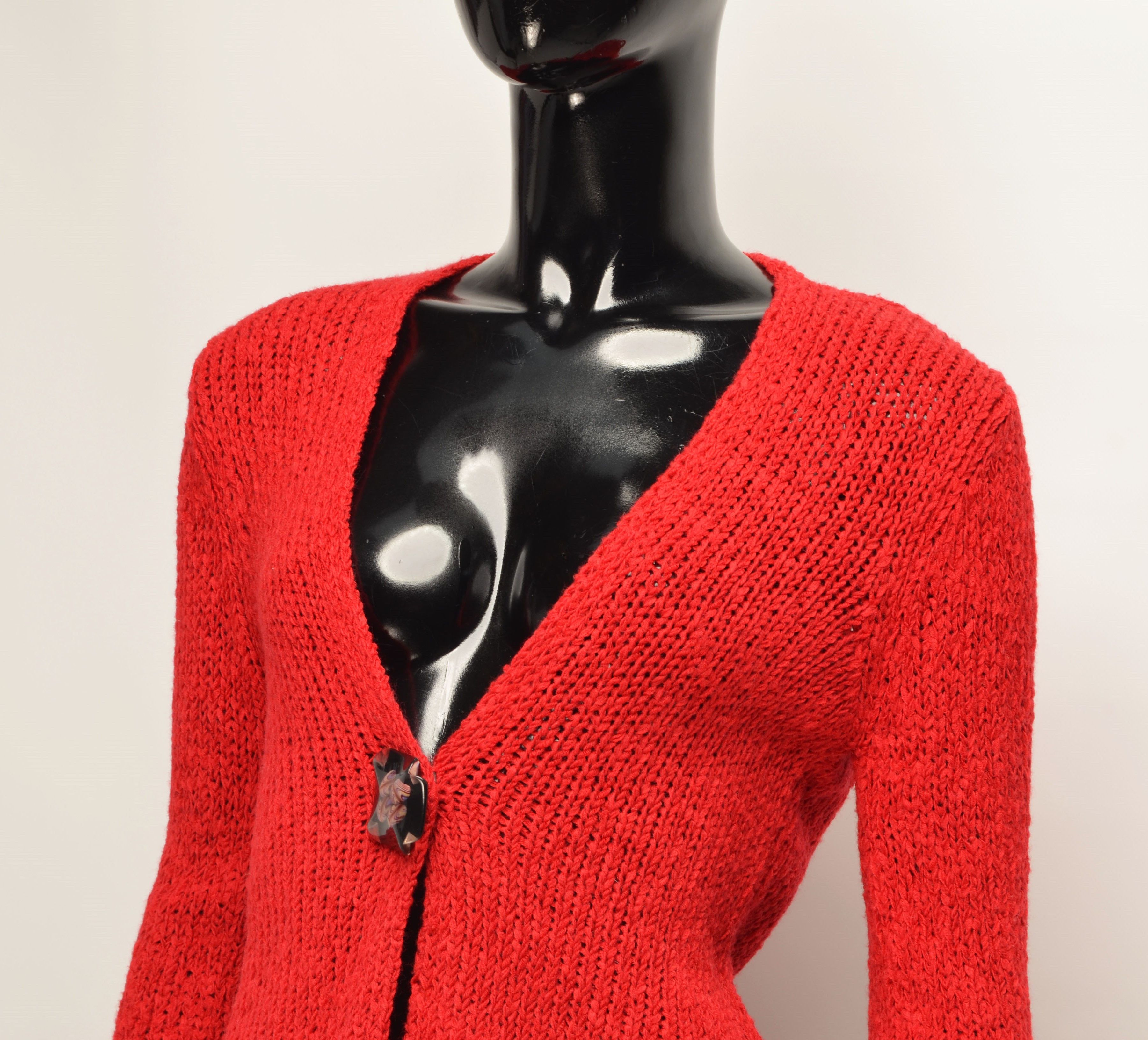 Vintage Vintage Per Una Y2K Boho One Button Wool Blend Cardigan Size S / US 4 / IT 40 - 2 Thumbnail