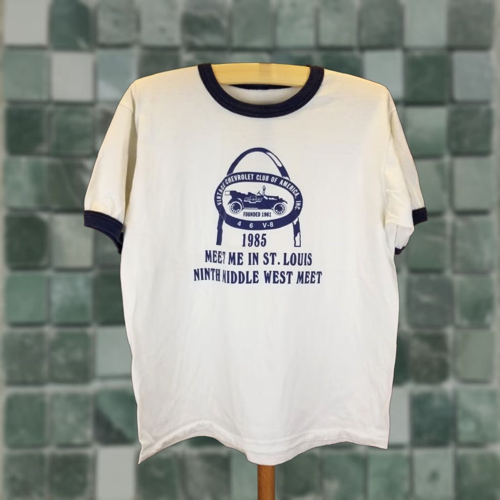 Vintage VINTAGE CHEVROLET CLUB OF AMERICA RINGER T-SHIRT SZ LARGE 50/50 Size US L / EU 52-54 / 3 - 1 Thumbnail