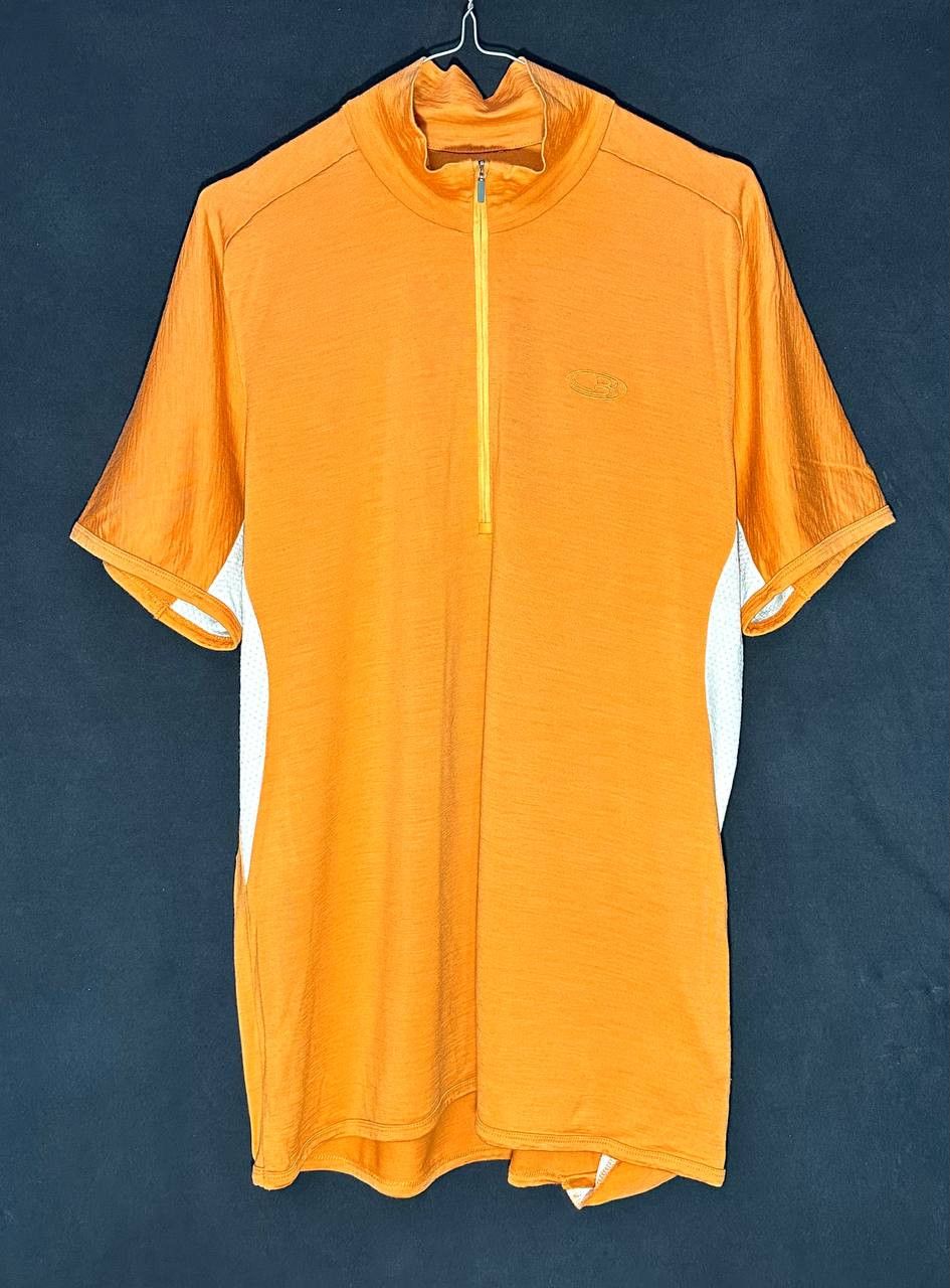 Icebreaker Icebreaker t Shirt Merino Wool 1/4 Zip short sleeve orange Size US L / EU 52-54 / 3 - 1 Thumbnail