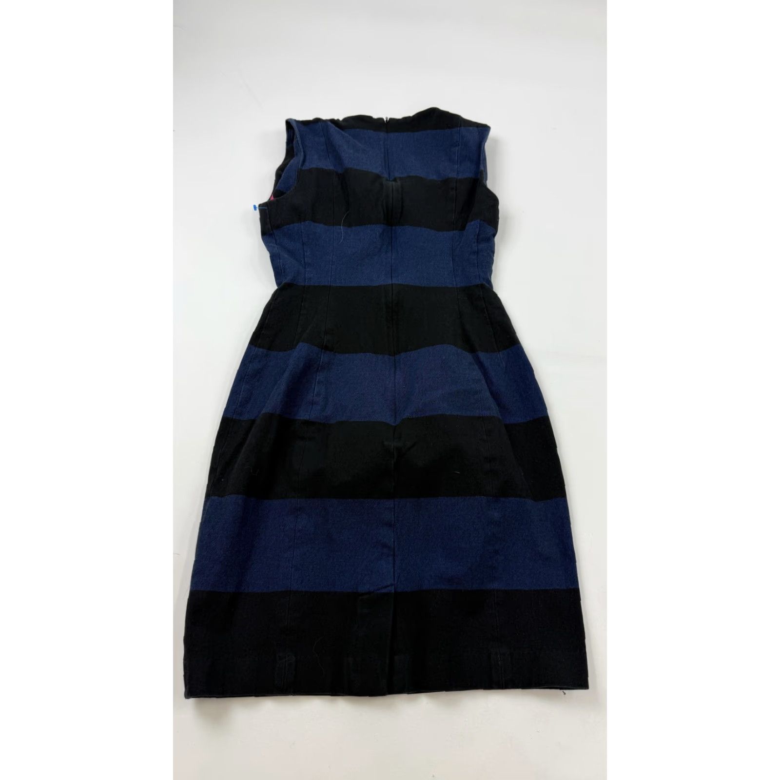 Banana Republic Banana Republic Dress Womens 2 Blue Black Striped Sleeveless Scoop Neck Sheath Dress Size XS / US 0-2 / IT 36-38 - 4 Thumbnail