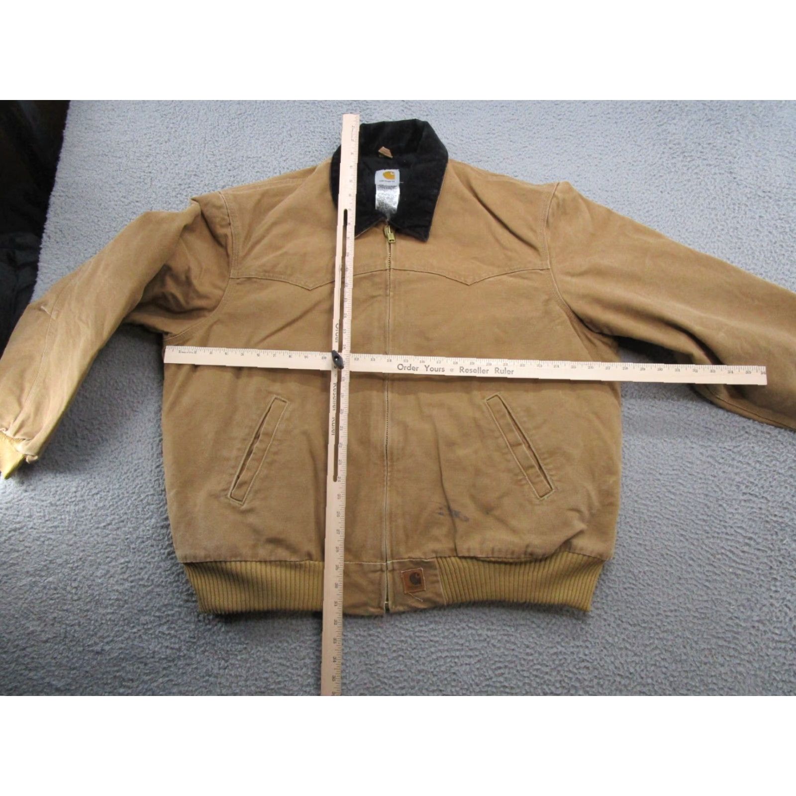 Carhartt VINTAGE Carhartt J14 CML Beige Quilt Lined Full Zip Jacket Bomber 2XL Men Size US XXL / EU 58 / 5 - 5 Thumbnail