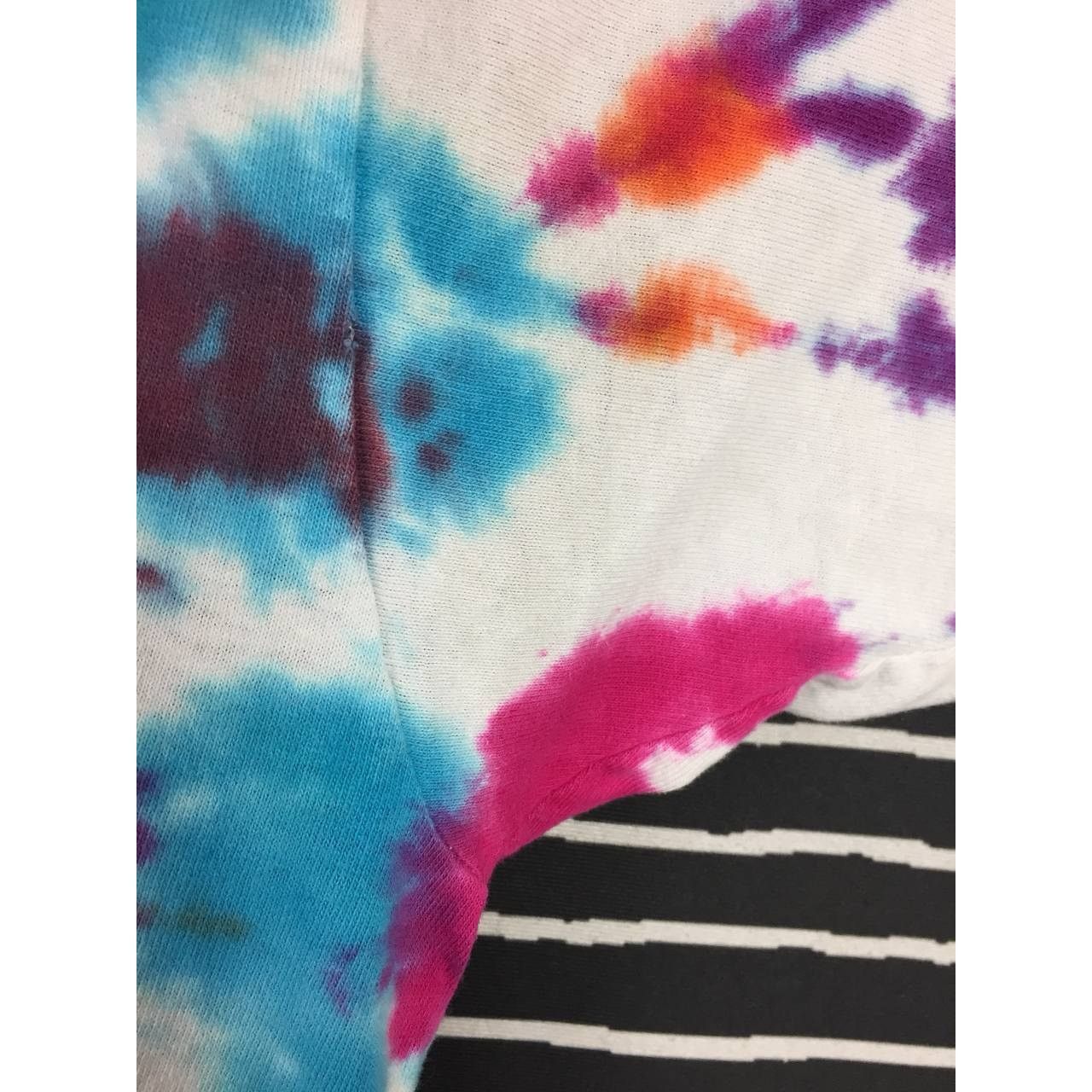 Fruit Of The Loom × Vintage Vtg 90s Rainbow Loud Tie Dye Made In Usa Tee Size US XL / EU 56 / 4 - 5 Thumbnail