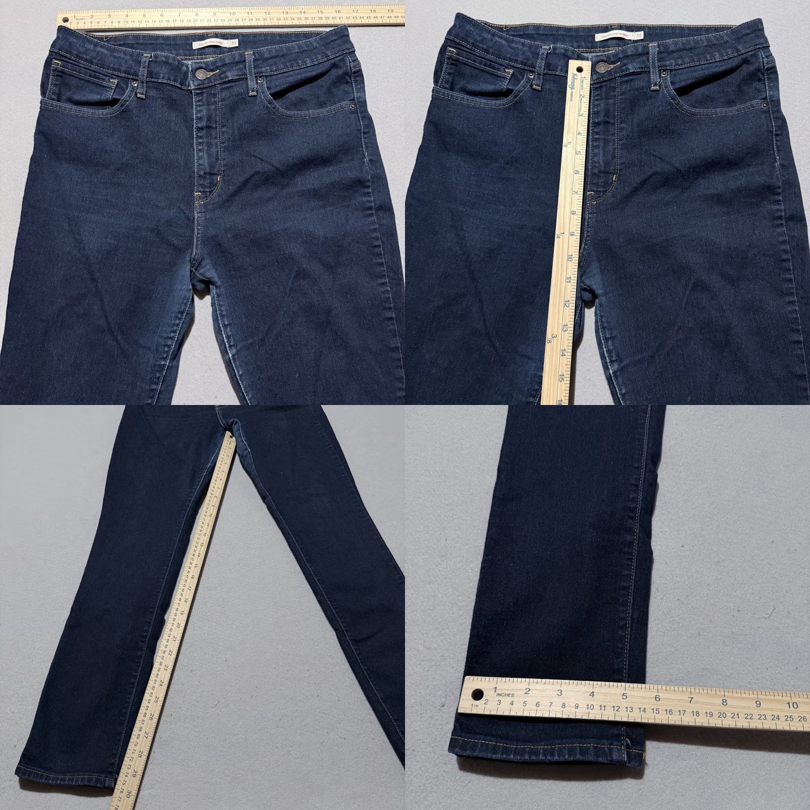 Levi's Levi's 721 High Rise Skinny Jeans Women's Blue Denim Pockets Classic - 33 Size 24" / US 00 / IT 34 - 9 Thumbnail