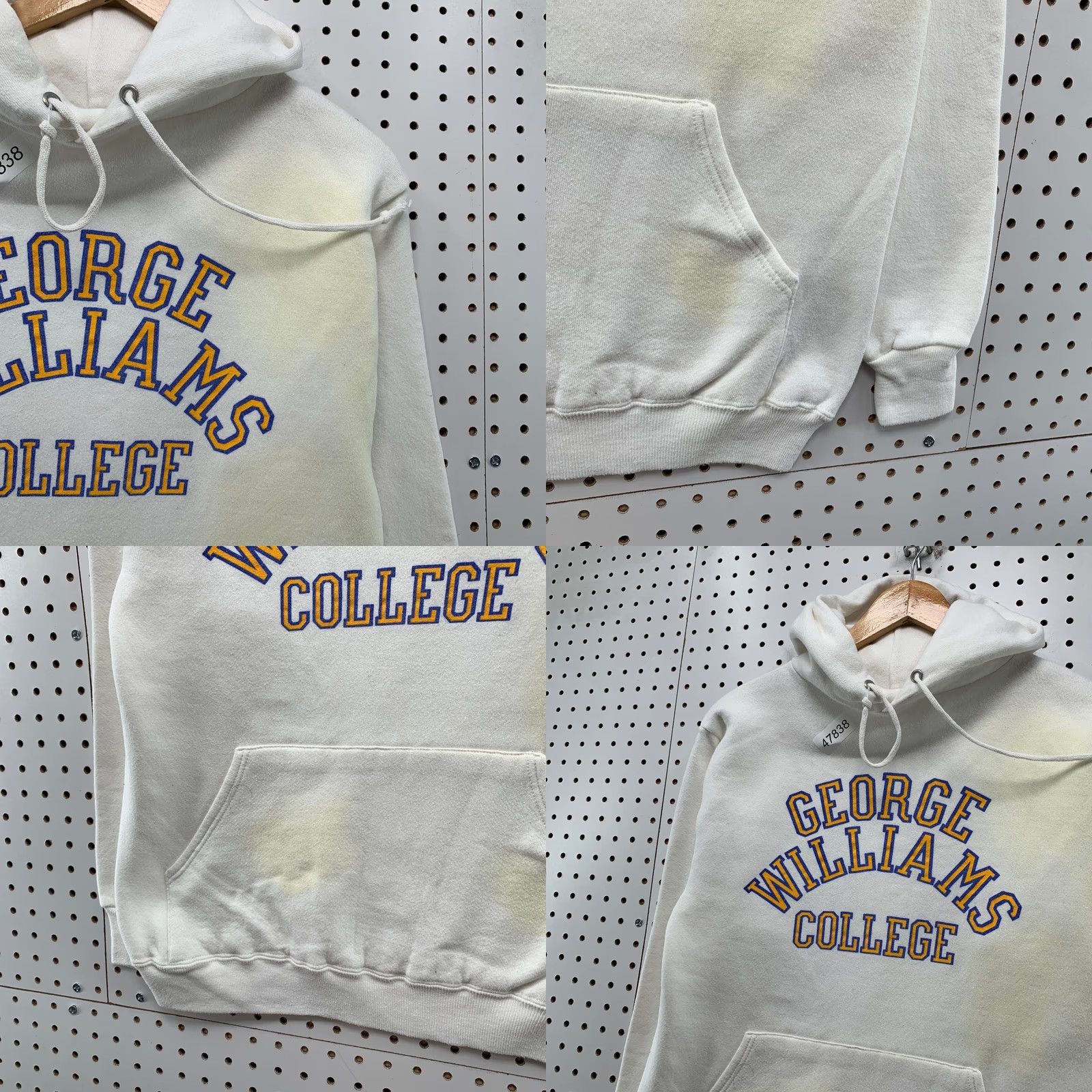 George VINTAGE George Williams College Hoodie Sweatshirt Men M 80s Collegiate Pacific Size US M / EU 48-50 / 2 - 8 Thumbnail