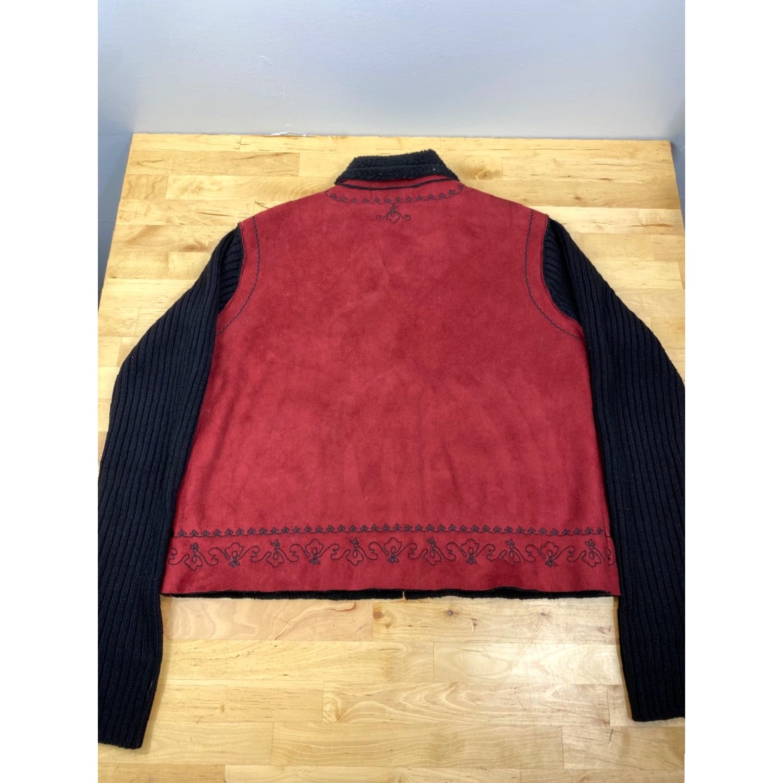 Coldwater Creek Coldwater Creek Jacket Full Zip Black Red Long Sleeves Casual XS Women's Basic Jacket 90s Style Size XS / US 0-2 / IT 36-38 - 2 Thumbnail