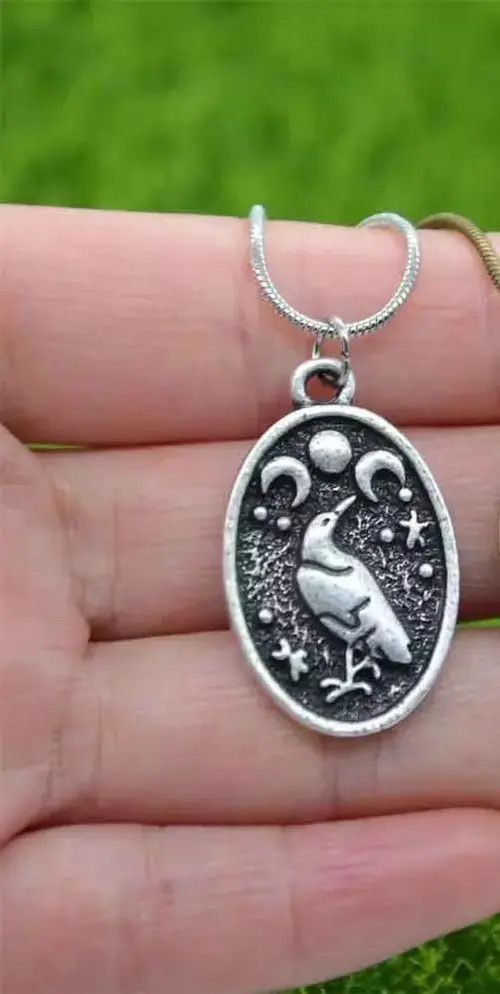 Japanese Brand Triple Moon Goddess Viking Jewelry Odin Raven Amulet Size ONE SIZE - 3 Thumbnail