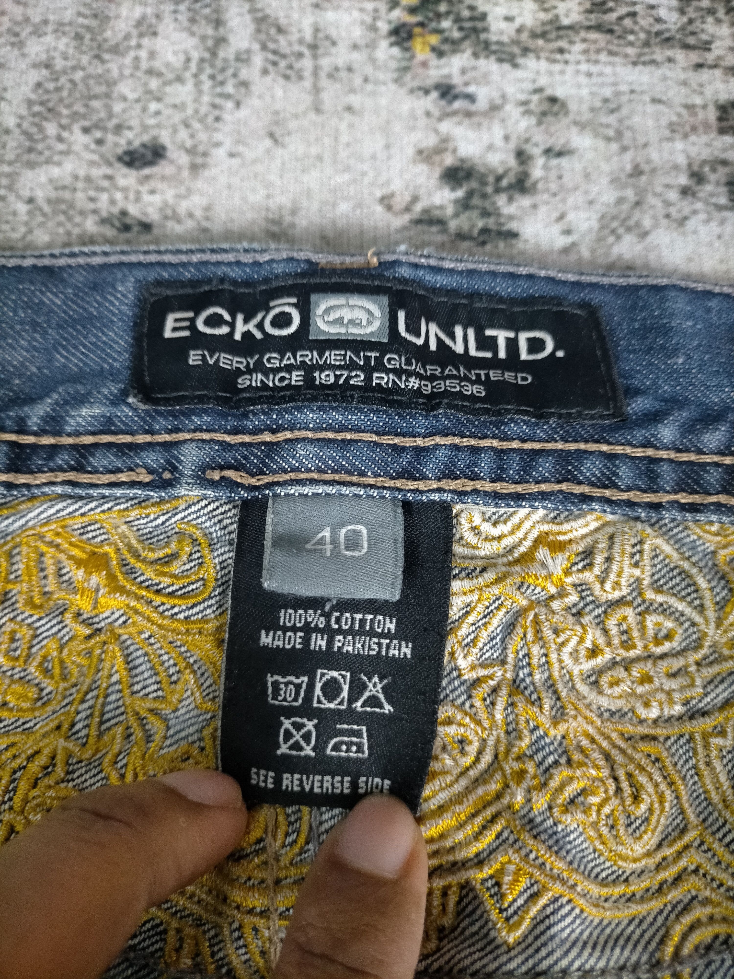Ecko Unltd. 🔥 Rare Vintage Ecko Unltd Embroidery Baggy Washed Jeans Size US 40 / EU 56 - 9 Thumbnail