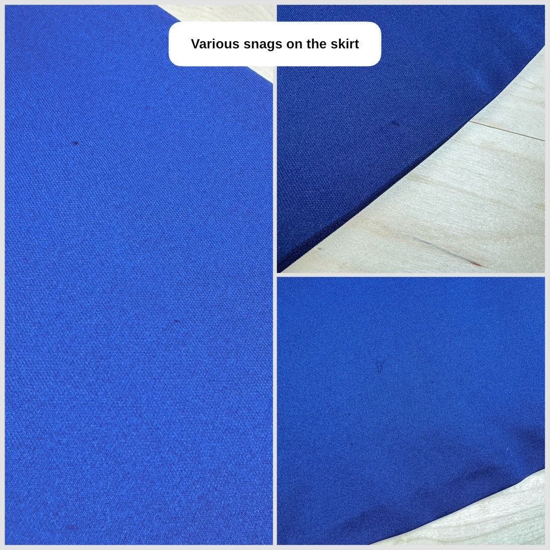 Vintage Vintage 1970s Blue Sleeveless Collar A-Line Minidress Size M / US 6-8 / IT 42-44 - 4 Thumbnail